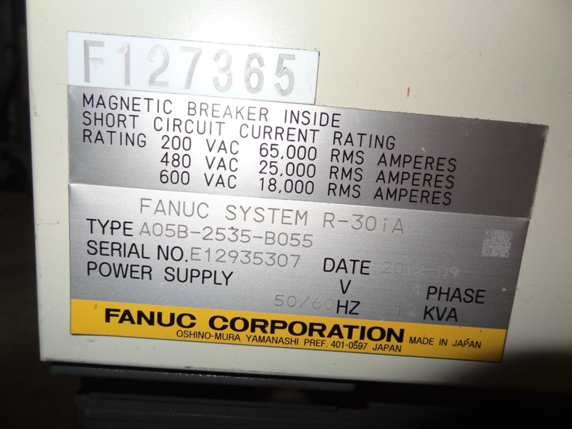 FANUC R2000iB/210F WITH R-30iA, CABLES, COLOR TEACH PEND, SN 127365, YEAR, HOURS 6841, LOCATION MI - Image 11 of 11