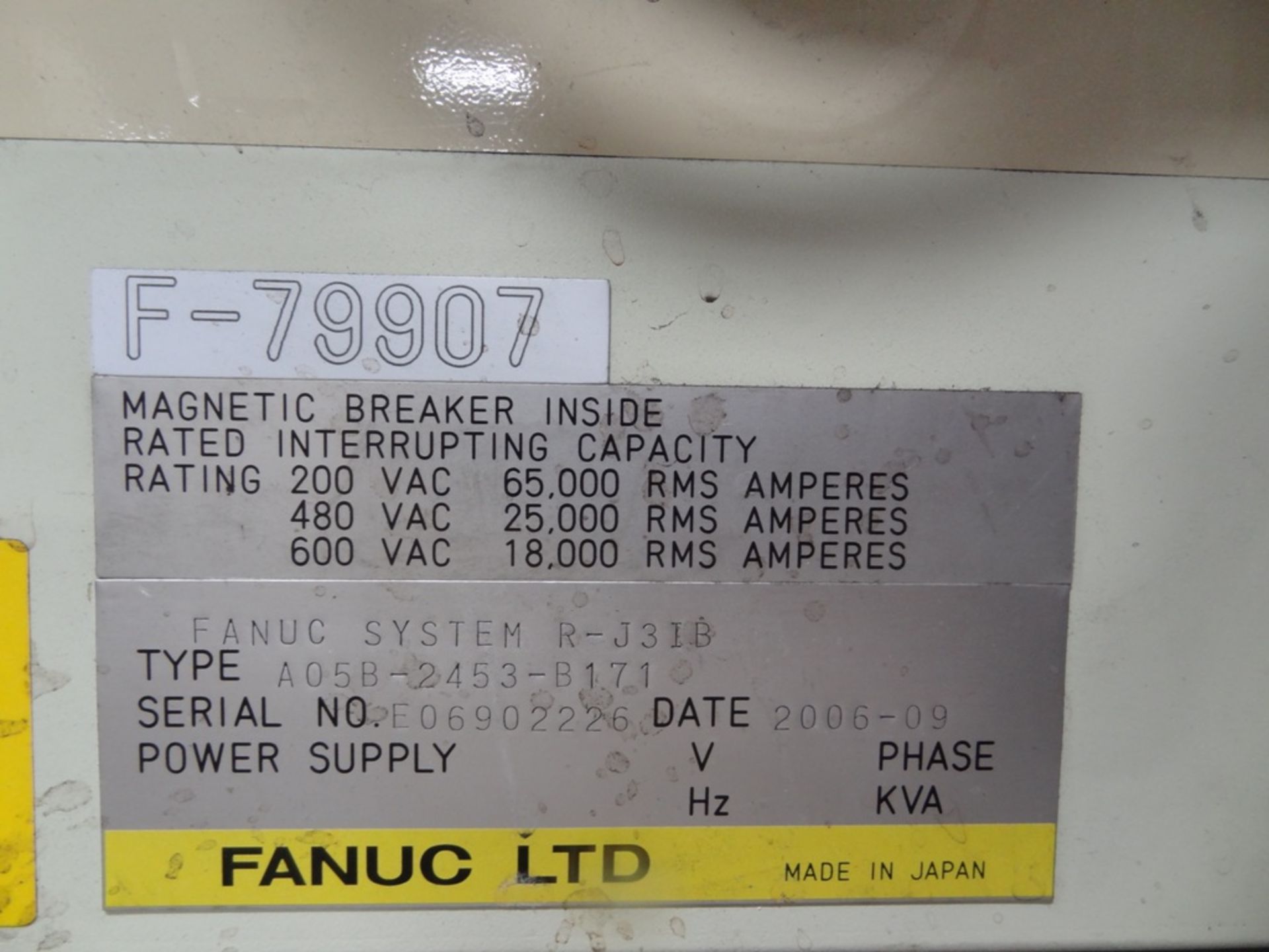 FANUC R2000iA/210F WITH R-J3iB, CABLES, TEACH PEND, SN 71203, YEAR, HOURS 6814 LOCATION MI - Image 9 of 9