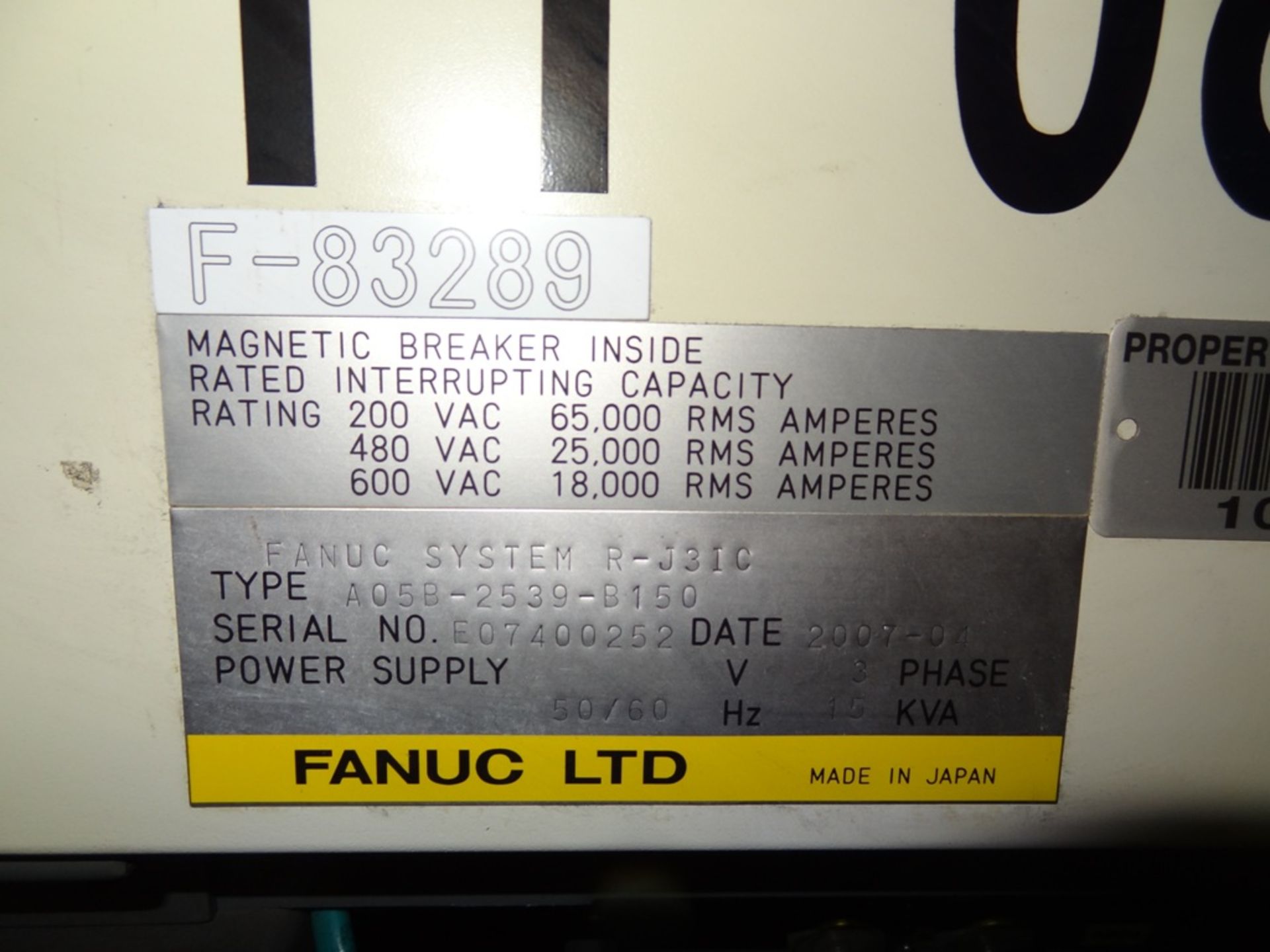 FANUC M-900iA/350 W/ R-J3iC, CABLES & TEACH PENDANT, SN 83289, YEAR 04/2007, HOURS 6097, LOCATION MI - Image 7 of 9