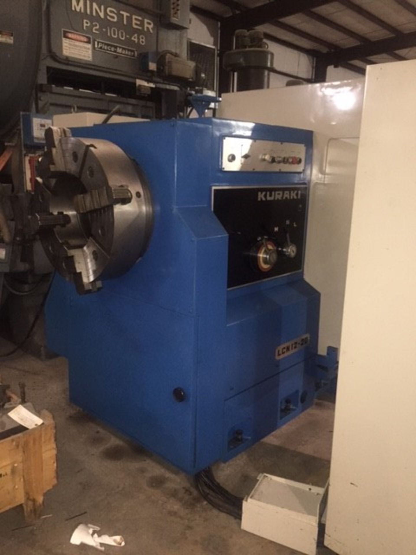 KURAKI OIL FIELD HOLLOW SPINDLE CNC LATHE MODEL LCN 12-20, 1986, LOCATION TX, BUYER TO SHIP - Image 4 of 11