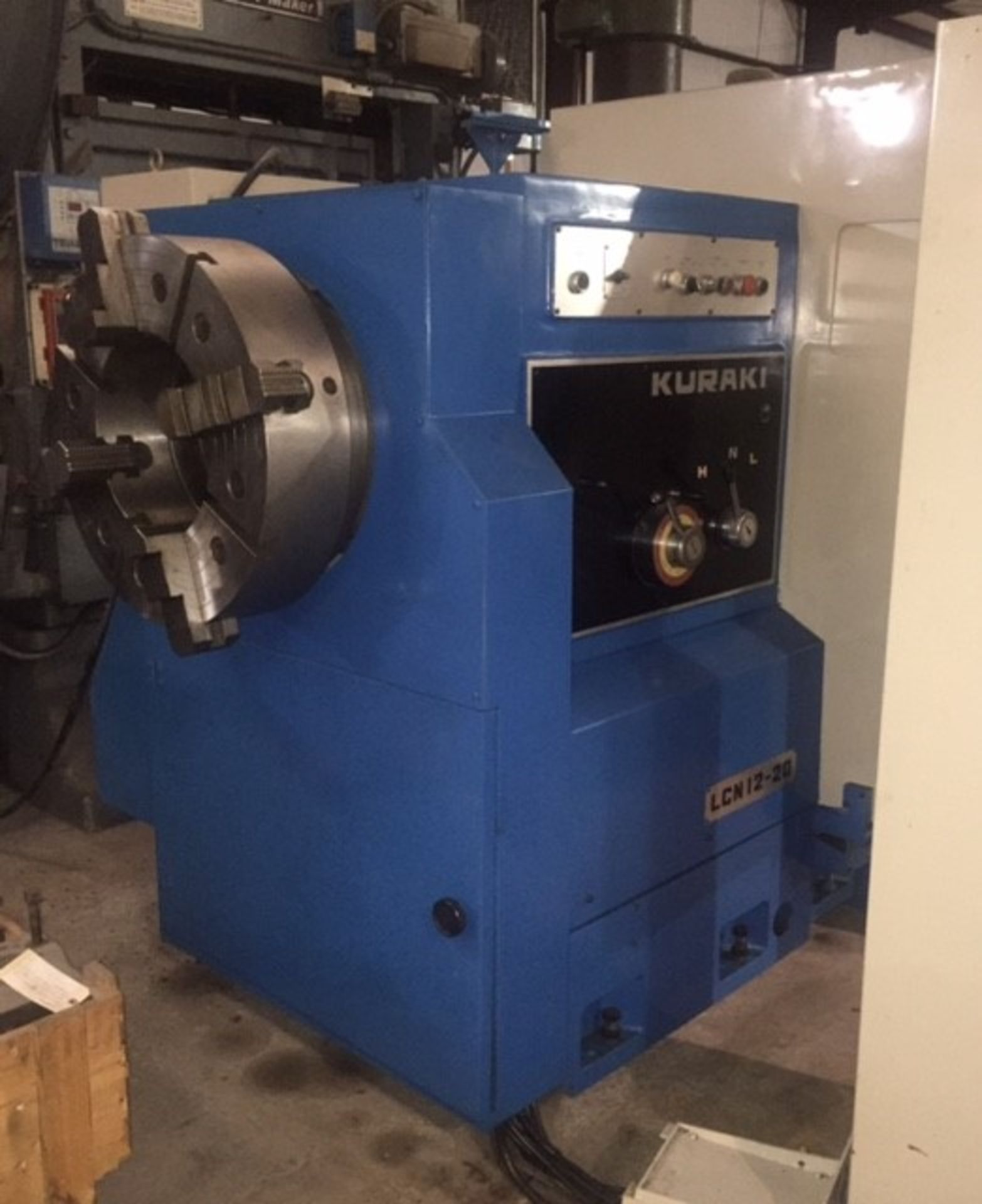 KURAKI OIL FIELD HOLLOW SPINDLE CNC LATHE MODEL LCN 12-20, 1986, LOCATION TX, BUYER TO SHIP