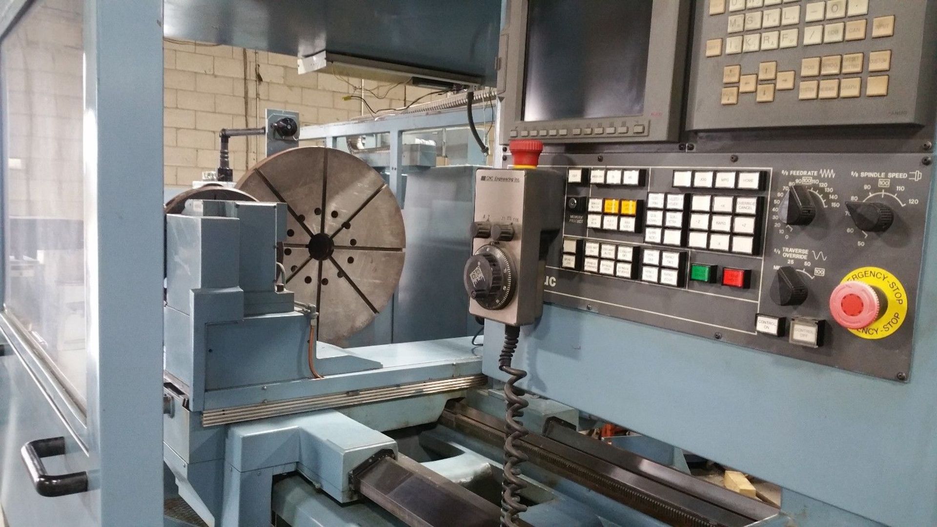 GIANA LARGE SWING CNC LATHE 52 x 80 FANUC 18iTA CONTROL MODEL GFF1200, LOCATION ONTARIO CA. - Image 4 of 7