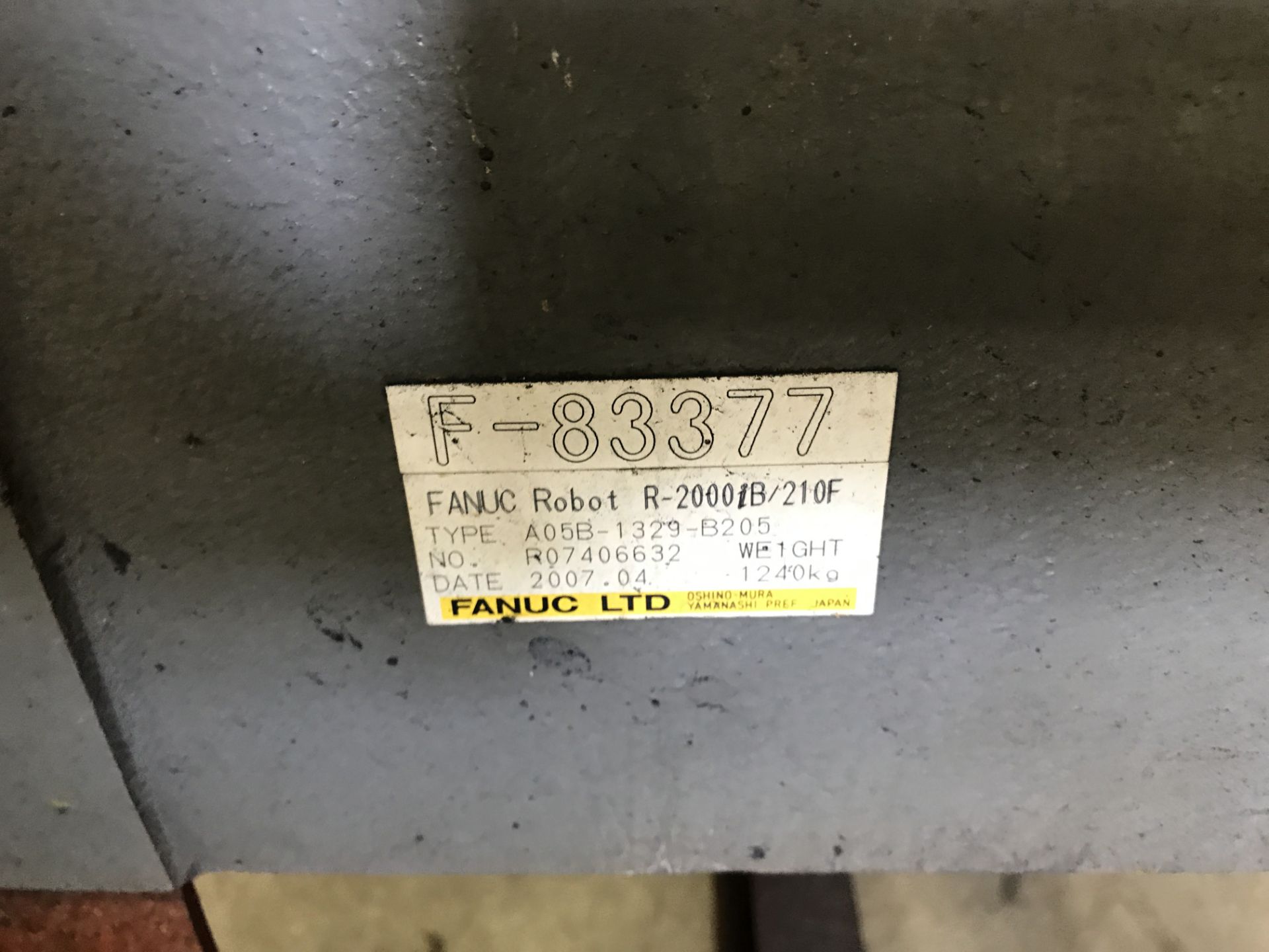 FANUC R-2000iB/210F, R-J3iC, SN 83337/83390, CABLES & TEACH, LOCATION MI, BUYER TOO SHIP - Image 5 of 5