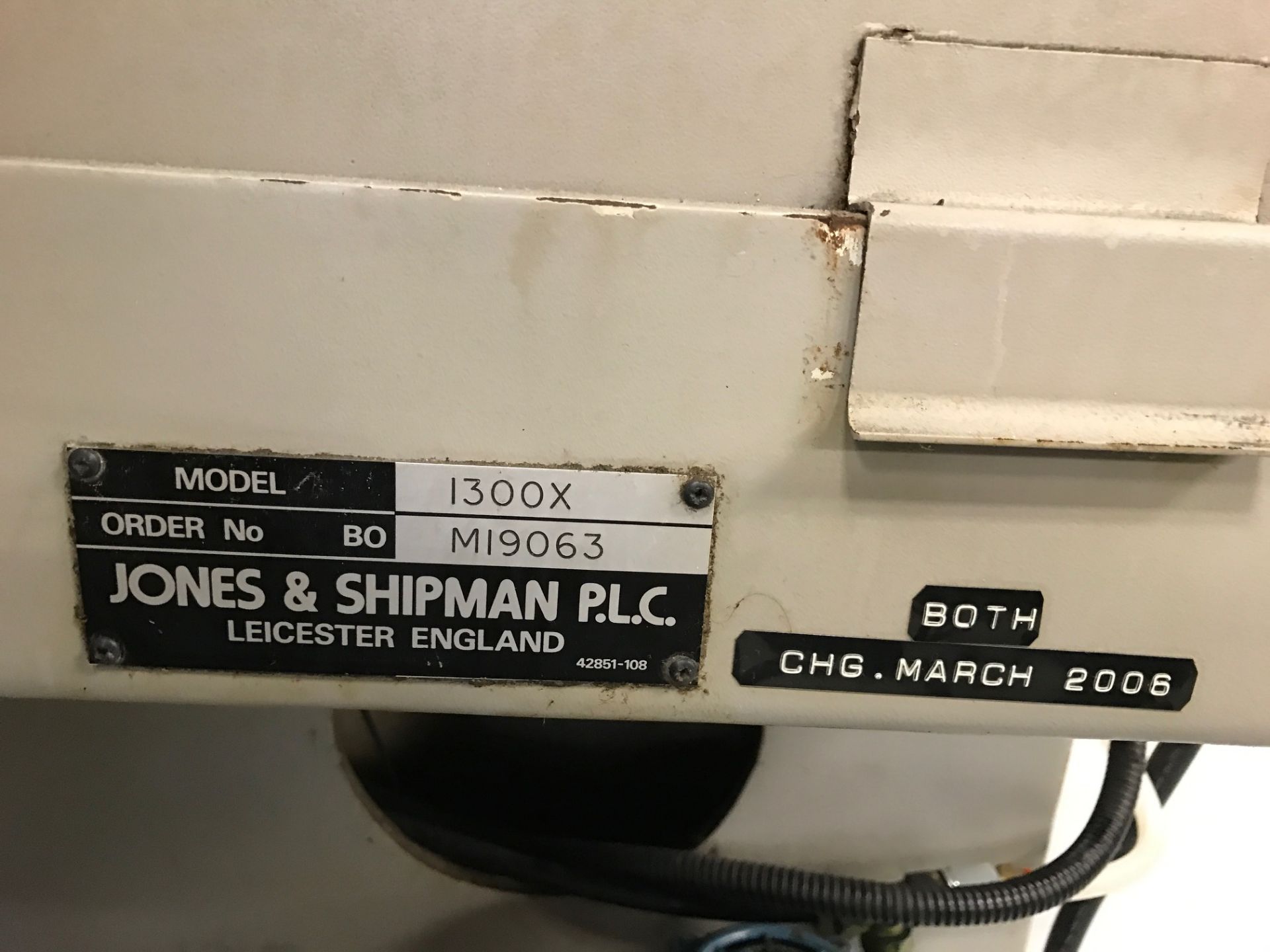 JONES & SHIPMAN 1300X/650 10" X 27" OD/ID UNIVERSAL GRINDER, YEAR 1995, SN M19063, LOCATION MI - Image 4 of 4