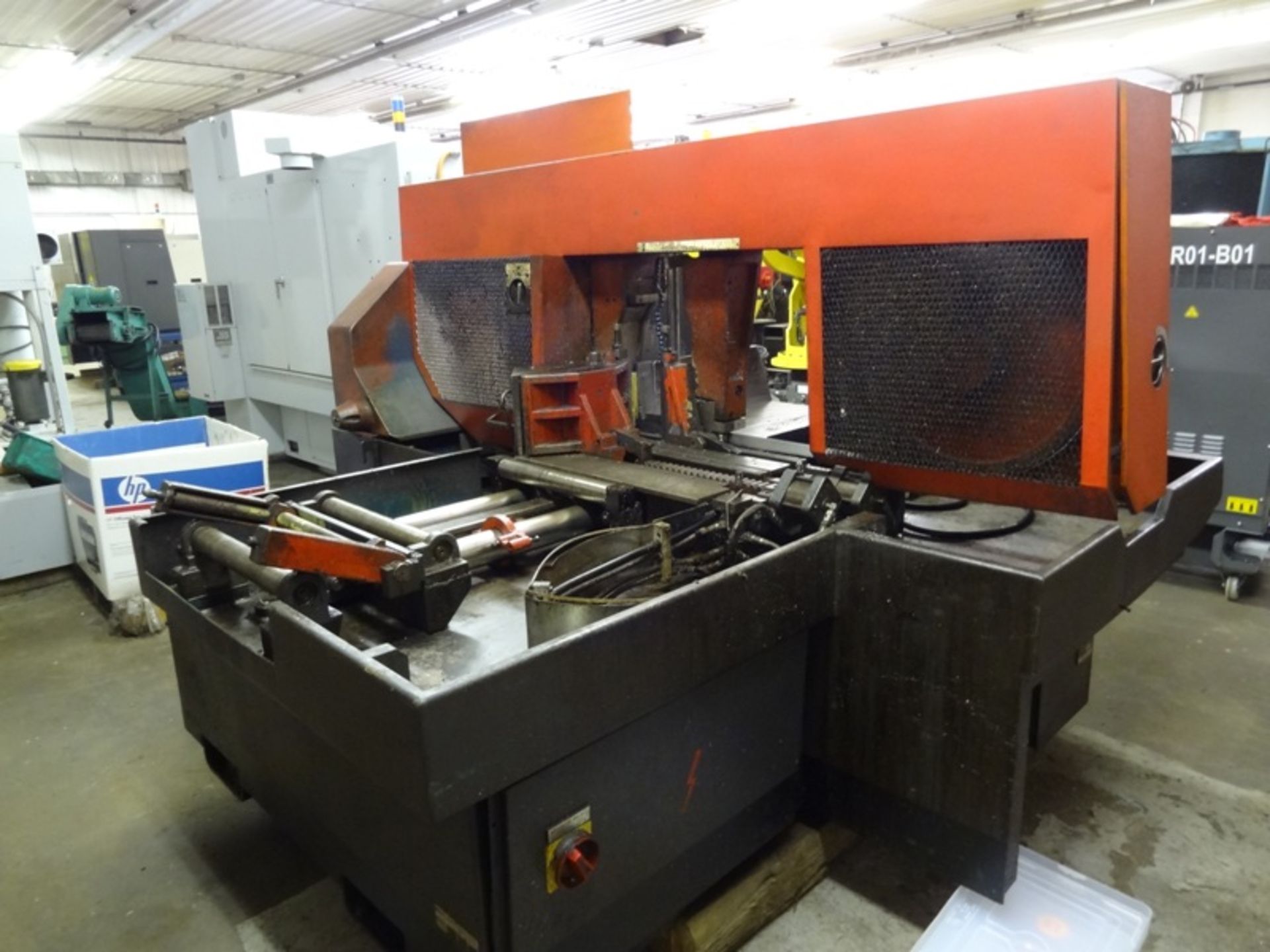 AMADA HA16S HORIZONTAL SCISSOR TYPE AUTOMATIC BAND SAW, SERIAL NUMBER 407-00012, LOCATION MI - Image 4 of 14