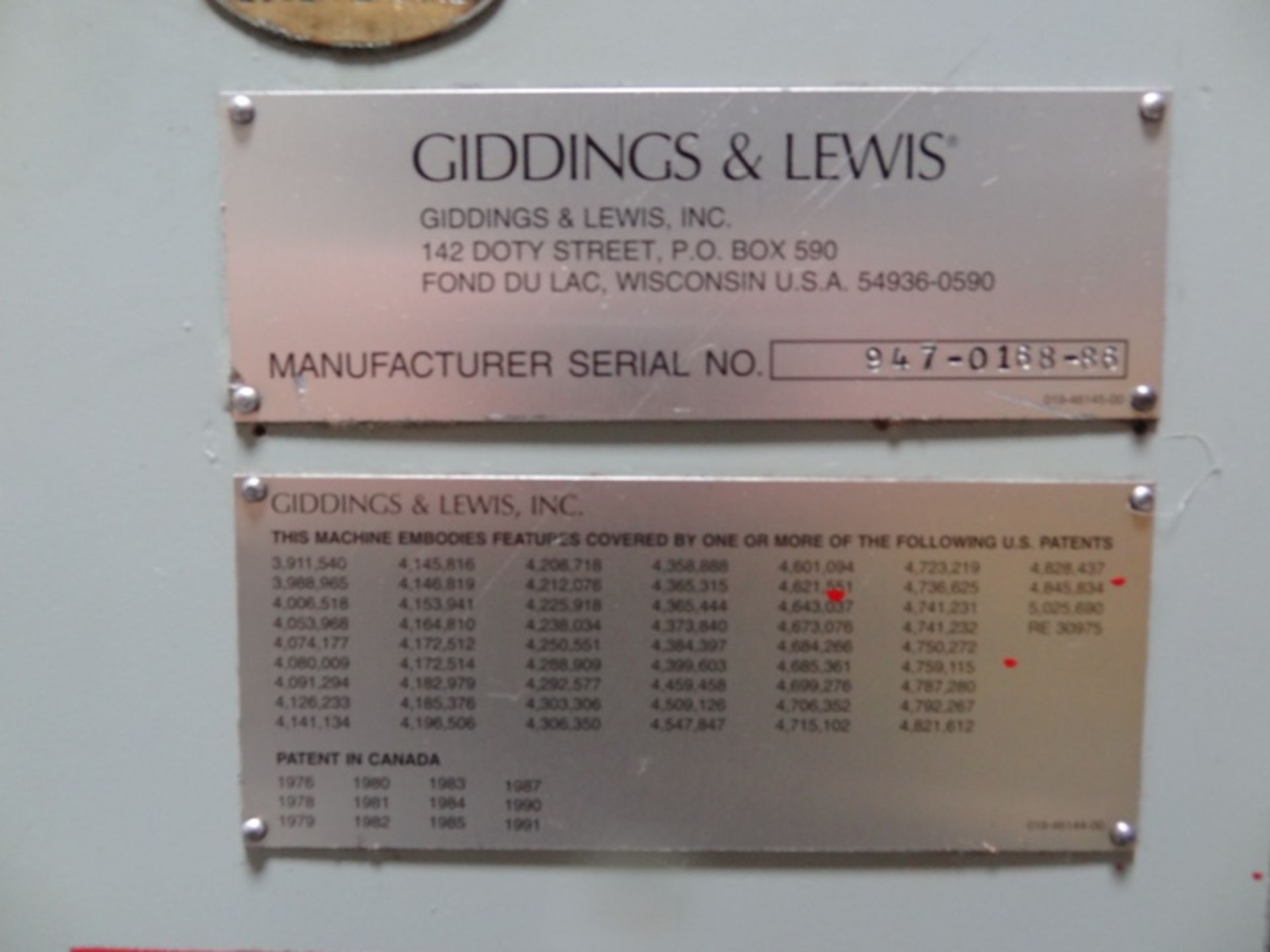 GIDDINGS & LEWIS MODEL HR947 WINSLOWMATIC DRILL GRINDER, SN 947-0168-86, LOCATION MI - Image 7 of 11