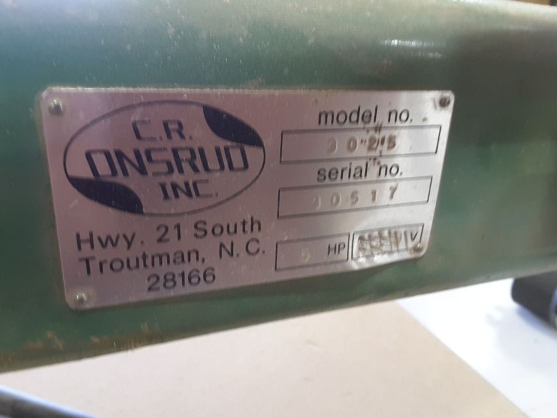 CR Onsrud model 3025 s/n 30517 5HP inverted router - Image 4 of 5