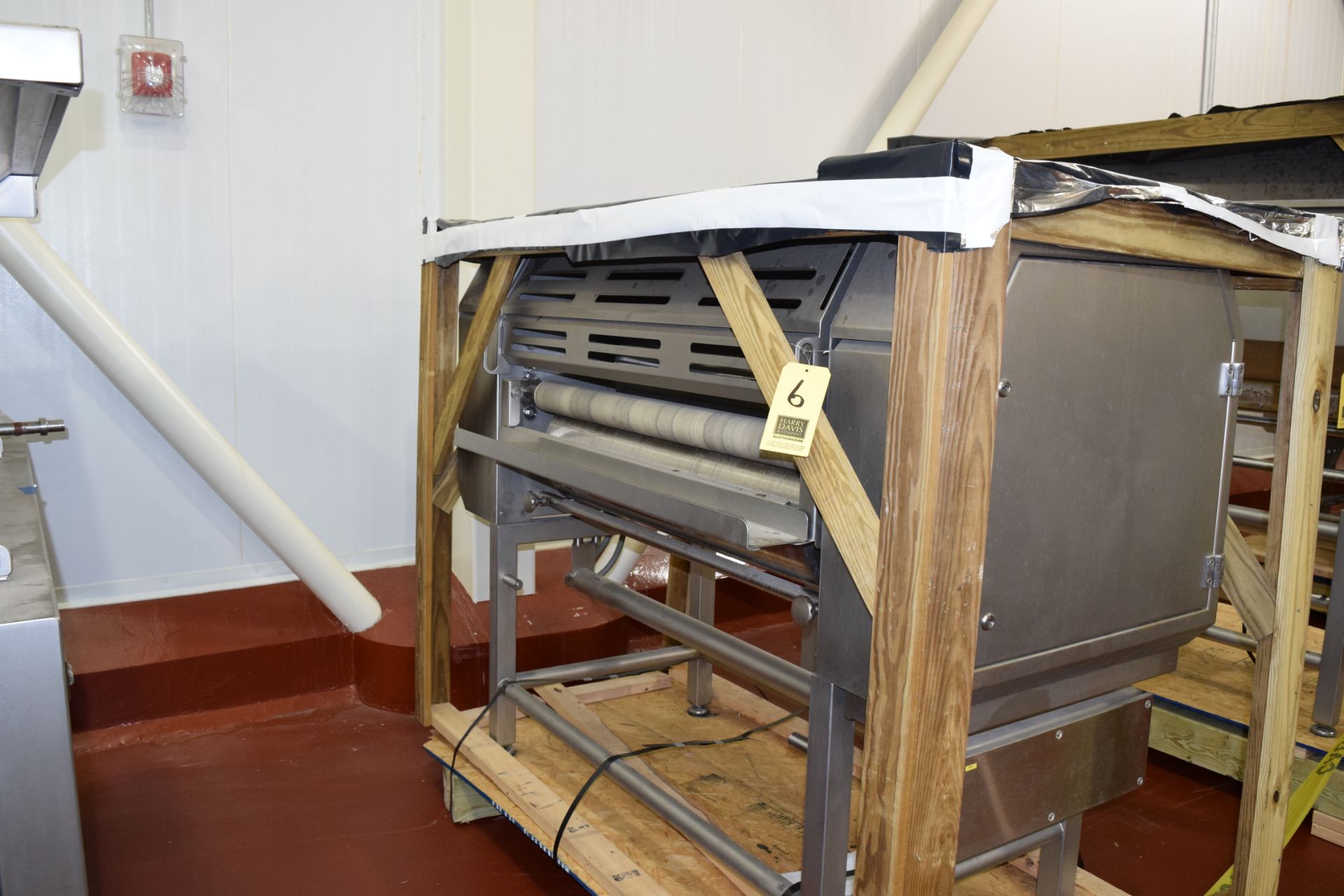 Tromp Bakery Systems, 1,000 MM S/S Two-Roll Sheeter with SEW Motors, Hand Wheel and 50 MM Shafts **
