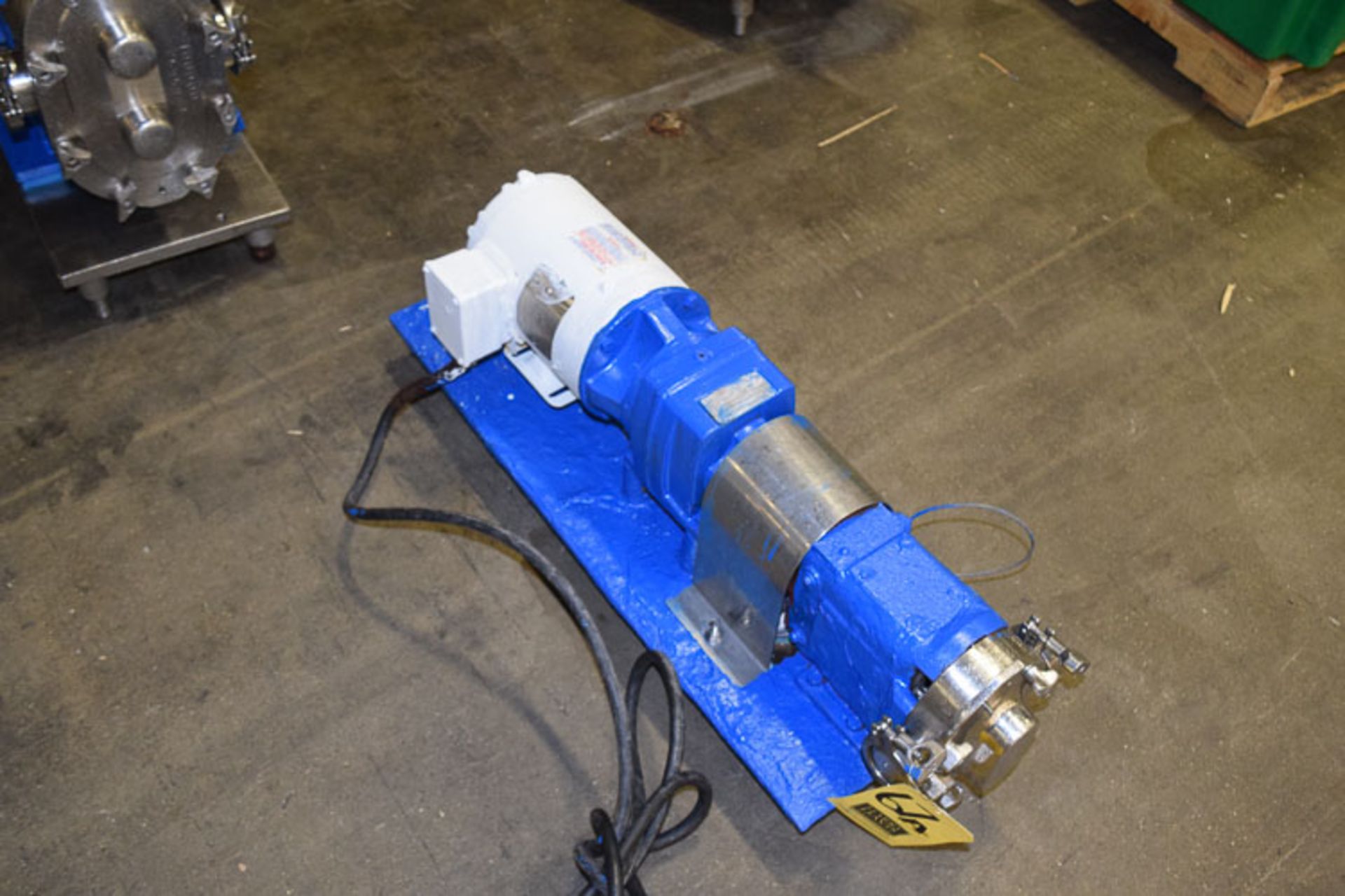 Waukesha Cherry Burrell Size 15 Positive Displacement Pump with Gear Reducer and 0.5 HP 1,740 RPM