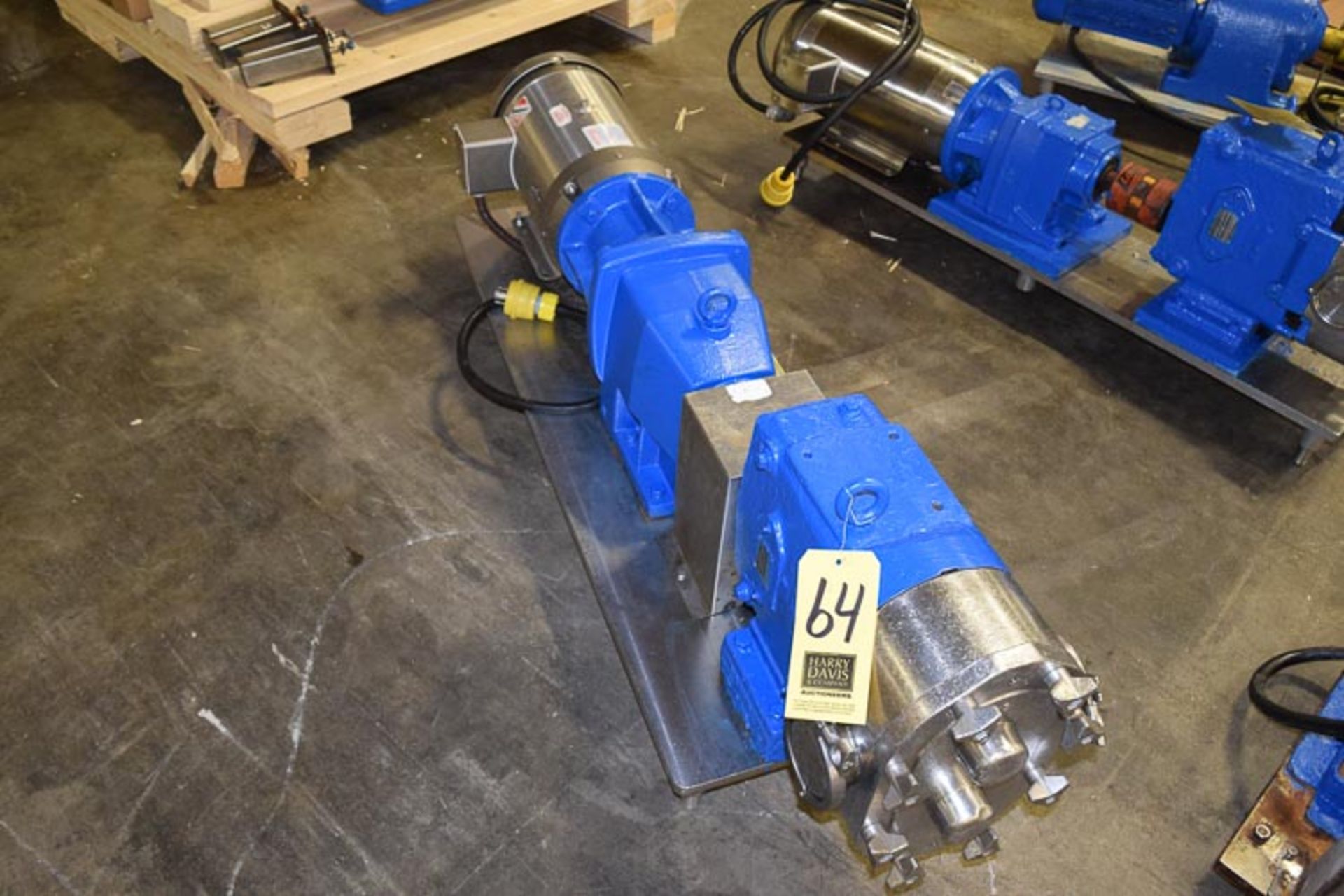 Waukesha Cherry Burrell Size 130 Positive Displacement Pump with Gear Reducer and Baldor 10 HP 1,780