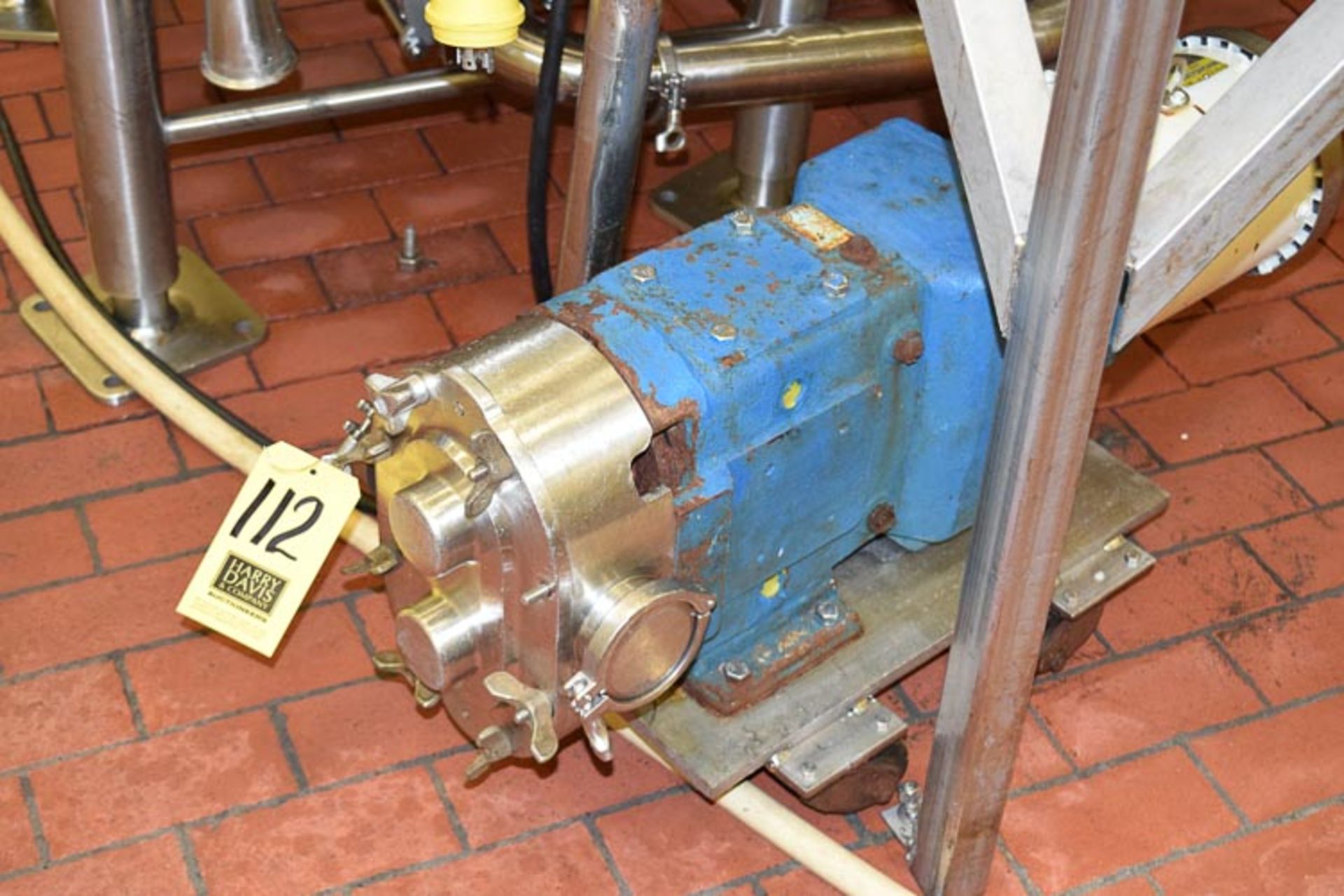 Waukesha Cherry Burrell Size 130 Positive Displacement Pump with Gear Reducer and 5/3 HP 3,510 RPM