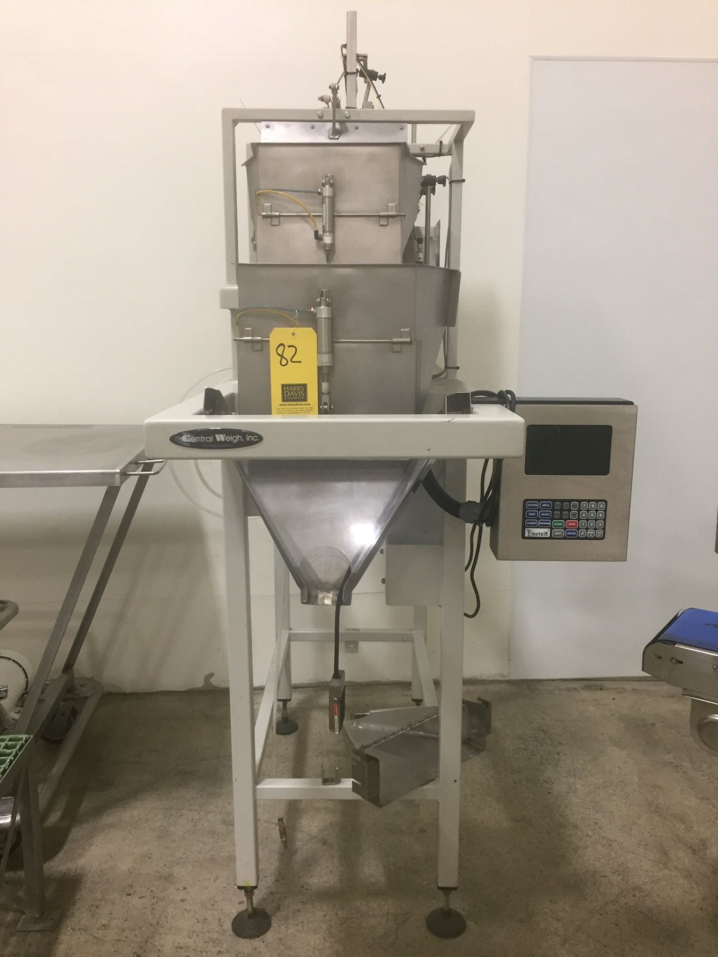 Central Weigh Model BHT23A Scale Filler : SN 3170204, with (2) Load Cell Measuring Devices, (3)