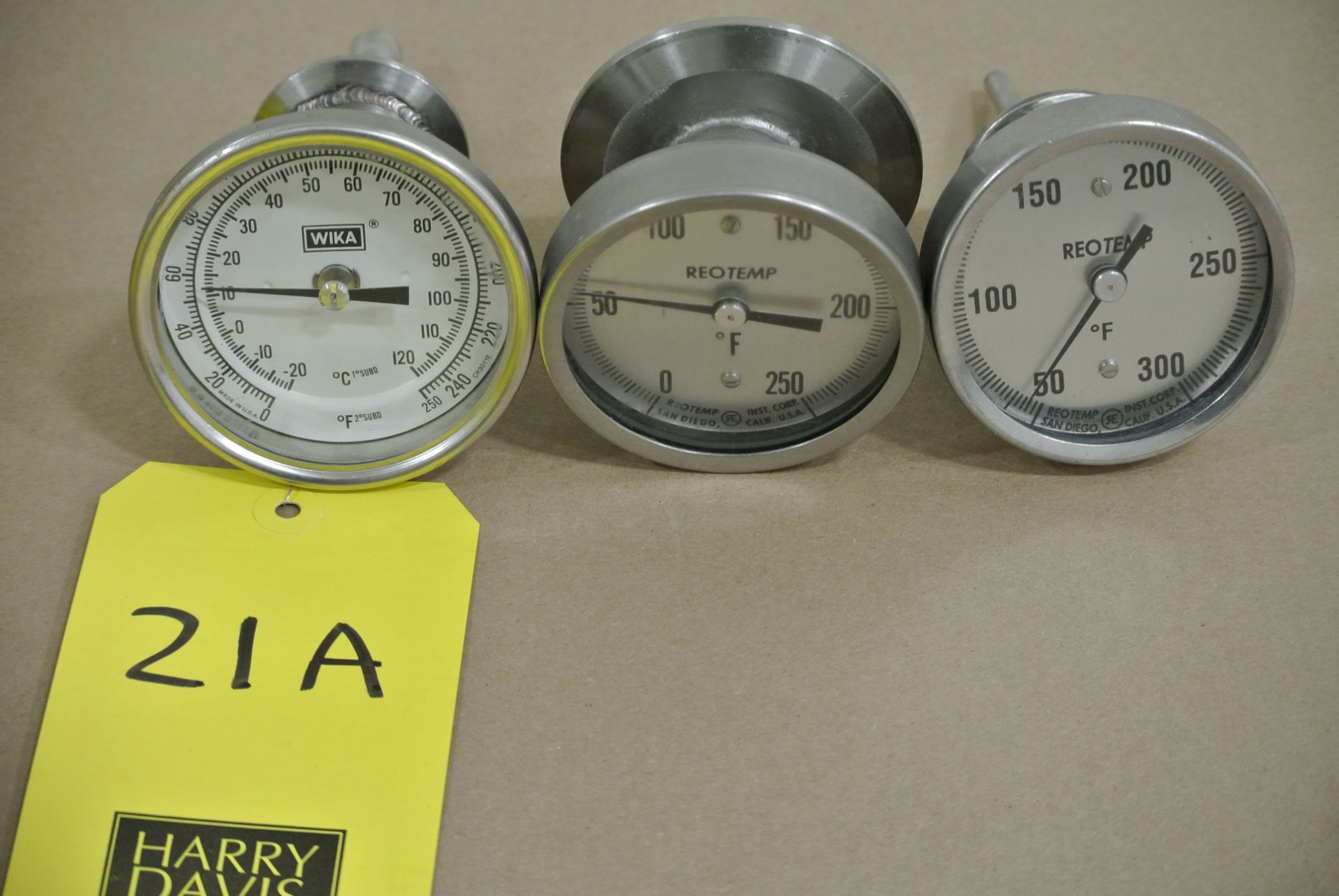 Wika/ReoTemp/ReoTemp, S/S Thermometers, Clamp Type Rigging Fee $ 15