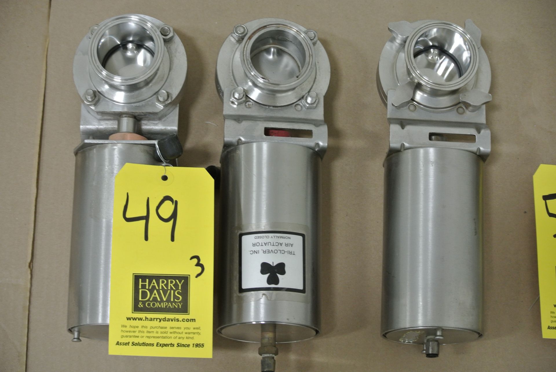 2" S/S Air-Actuated Butterfly Valves Rigging Fee $ 15