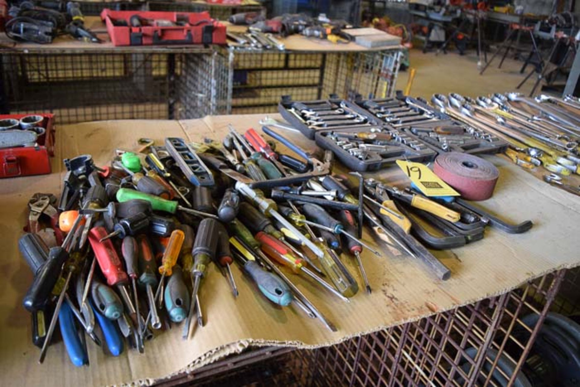 Assorted Screw Drivers, Levels, Allen Wrenches, and Socket Sets