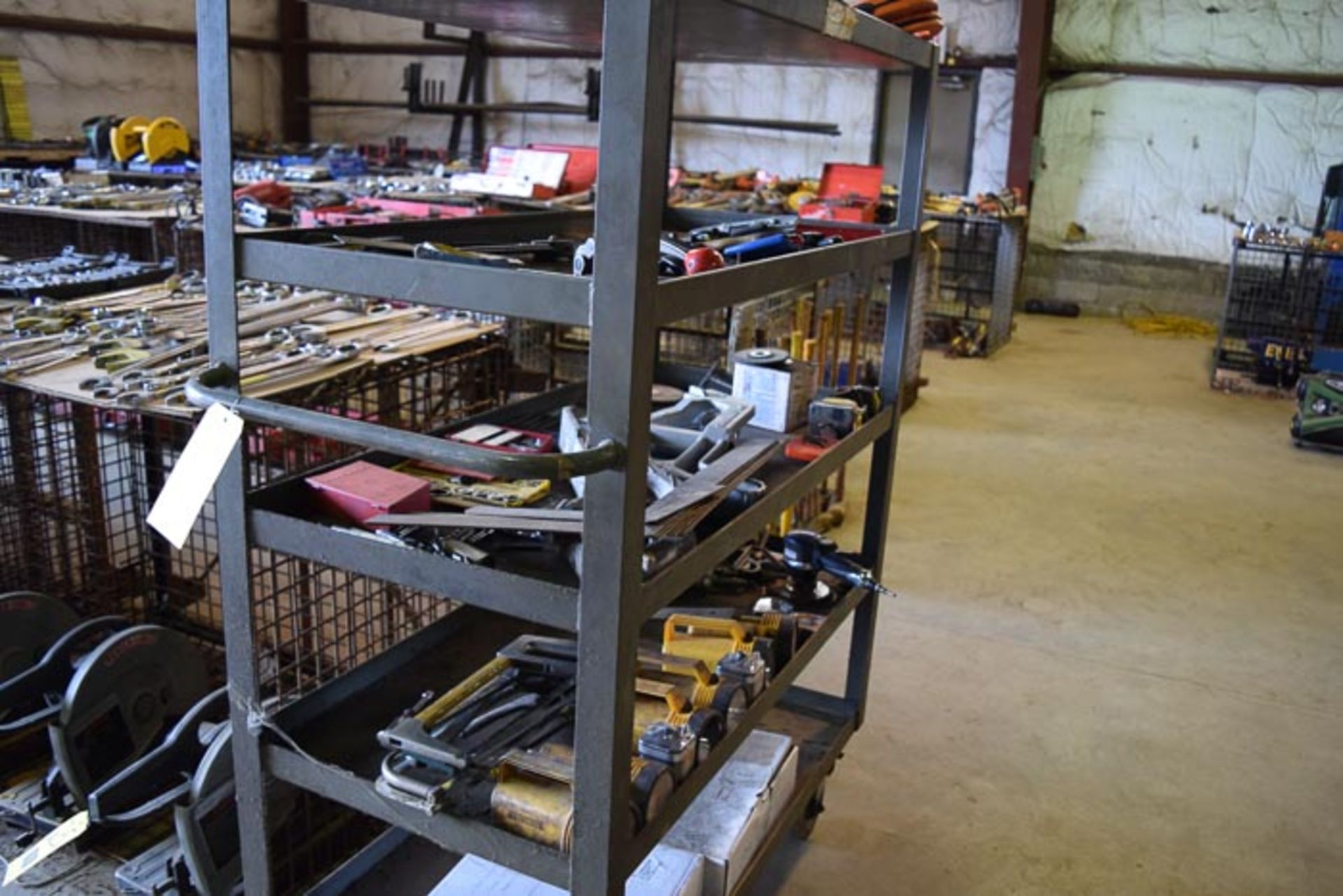 Assorted Framing Squares, Level, Drill Bits, and Bending Shoes, Cart Included