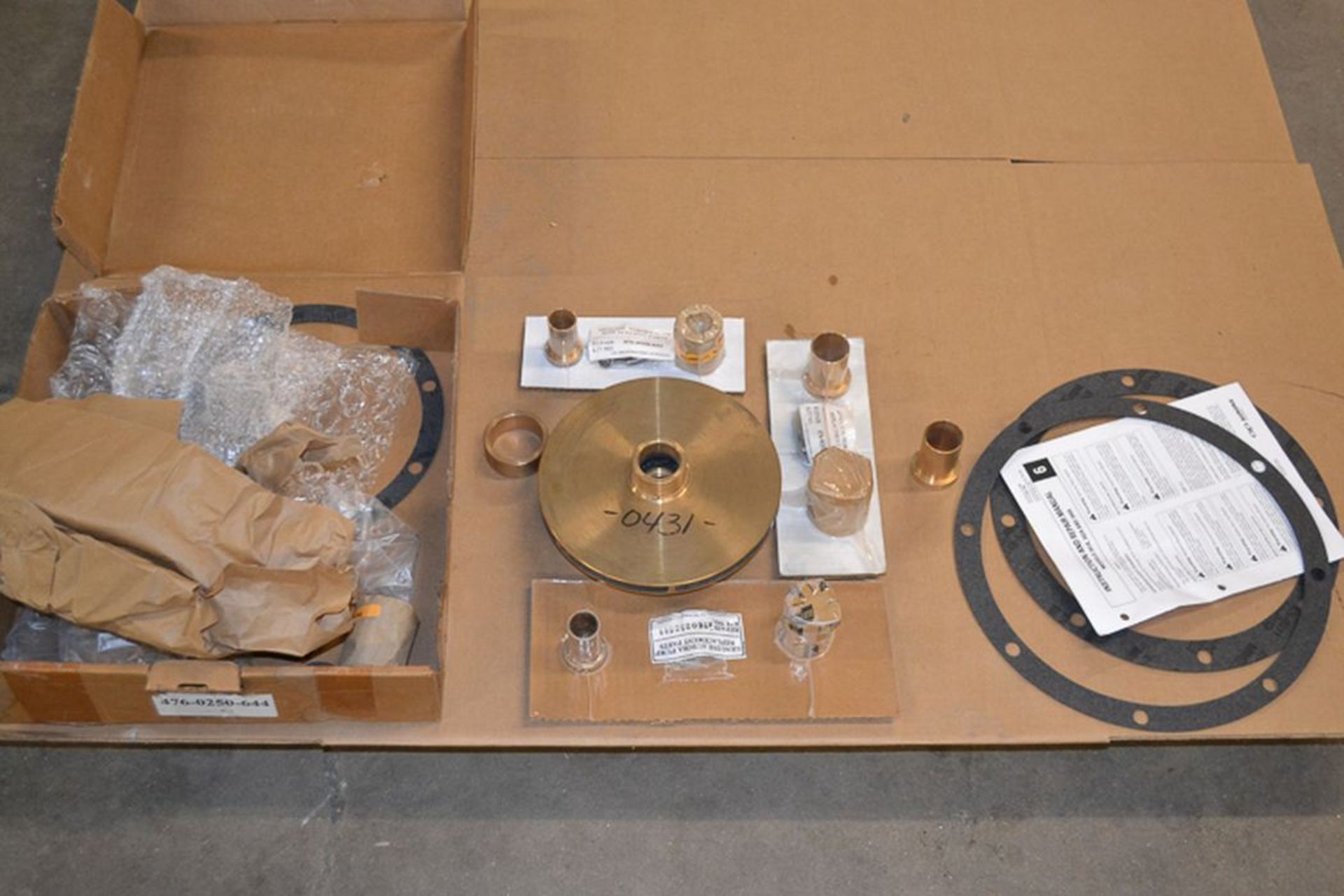 NEW Repair Parts Kits for Aurora Water Pumps, Includes 9" Diameter Brass Impeller #0431, Brass Seals