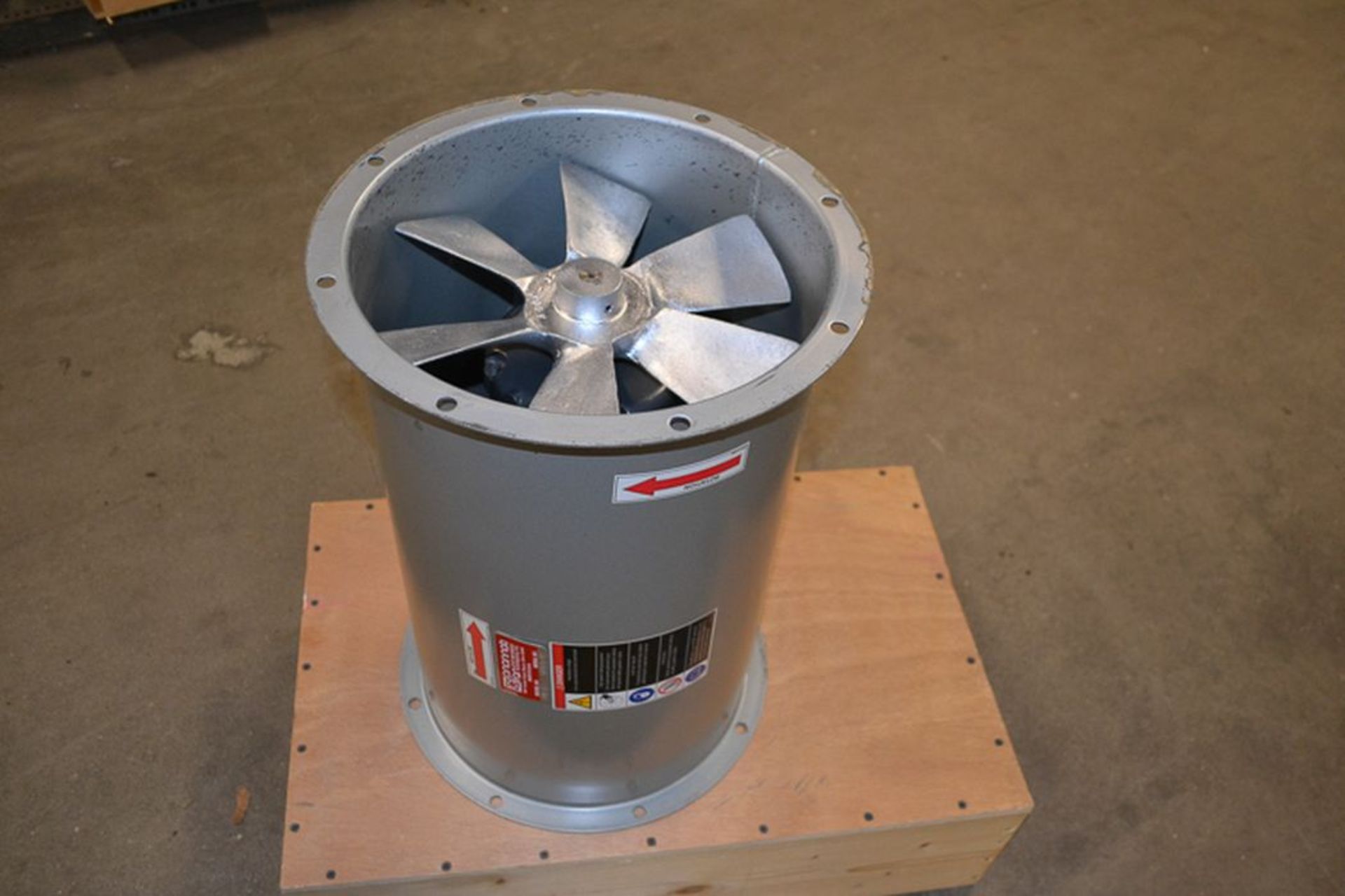 Unused Flange Mount Exhaust Fan, 12" Diameter x 24" Long, Cincinnati Fan, Model: #DDF-12 (