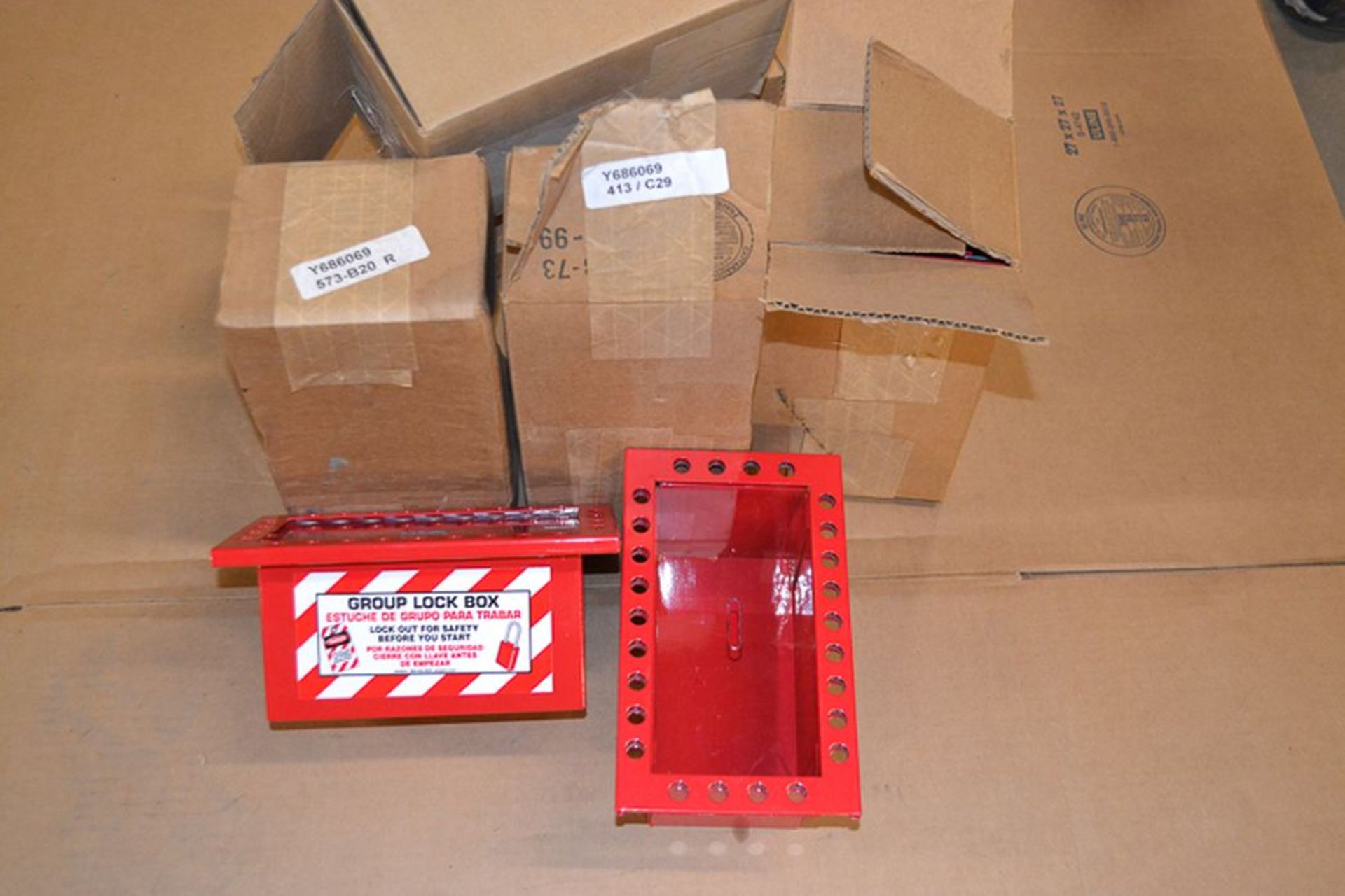 NEW Safety Lock-Out Items, Includes: (5) NEW Group Lock Out Boxes, 9 "Length x 5-1/2" Wide x 4" Deep