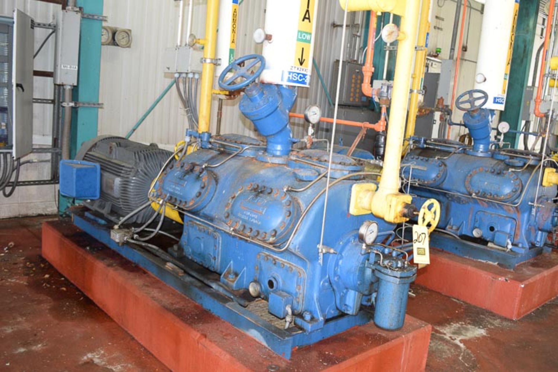 Vilter 200 HP, 12 Cylinder Ammonia Compressor with Oil Separator *Removal Fee $750