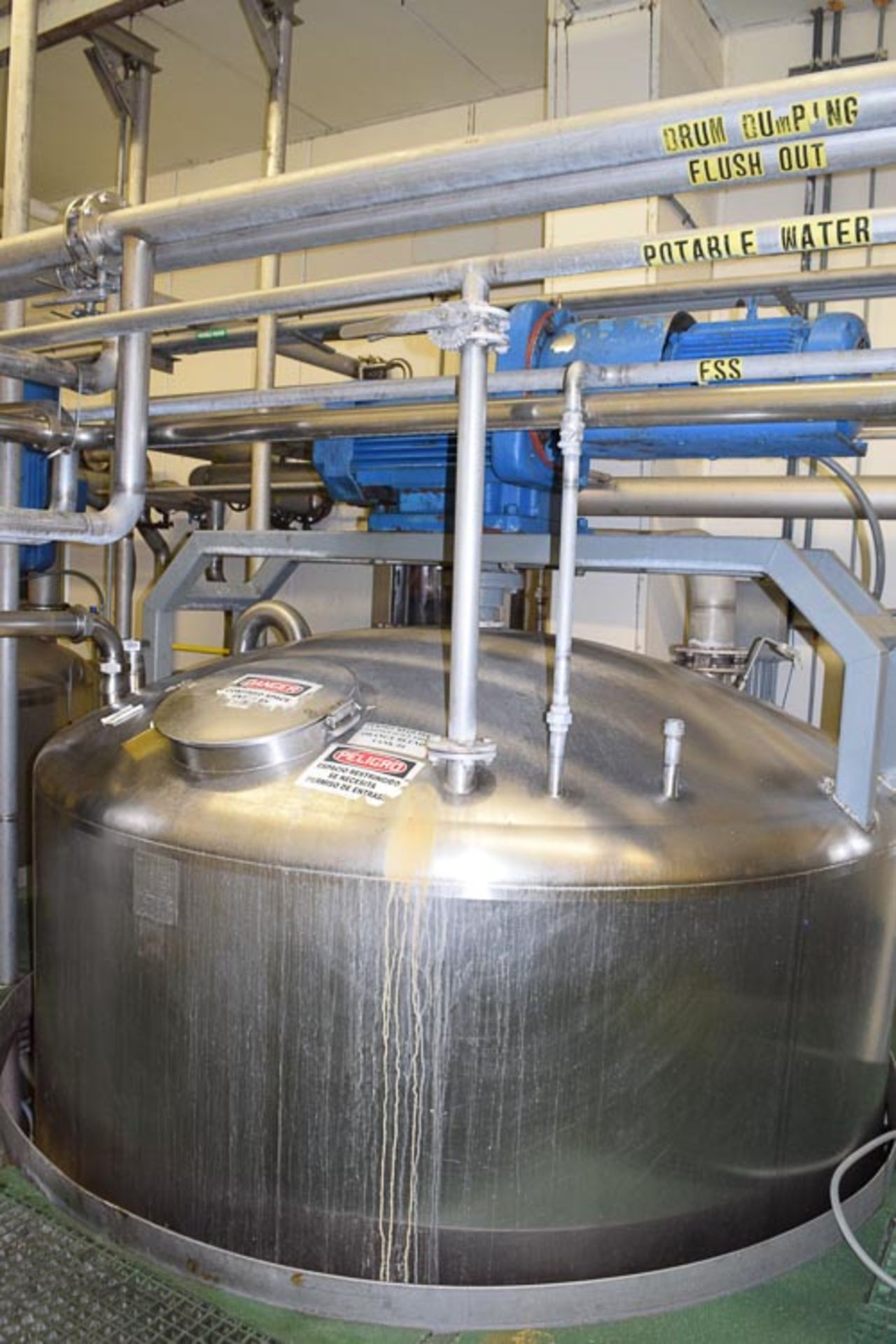 Walker 5,000 Gallon S/S Dome Top, Flat Bottom Jacketed Processor Tank, SN: 2260-15414,