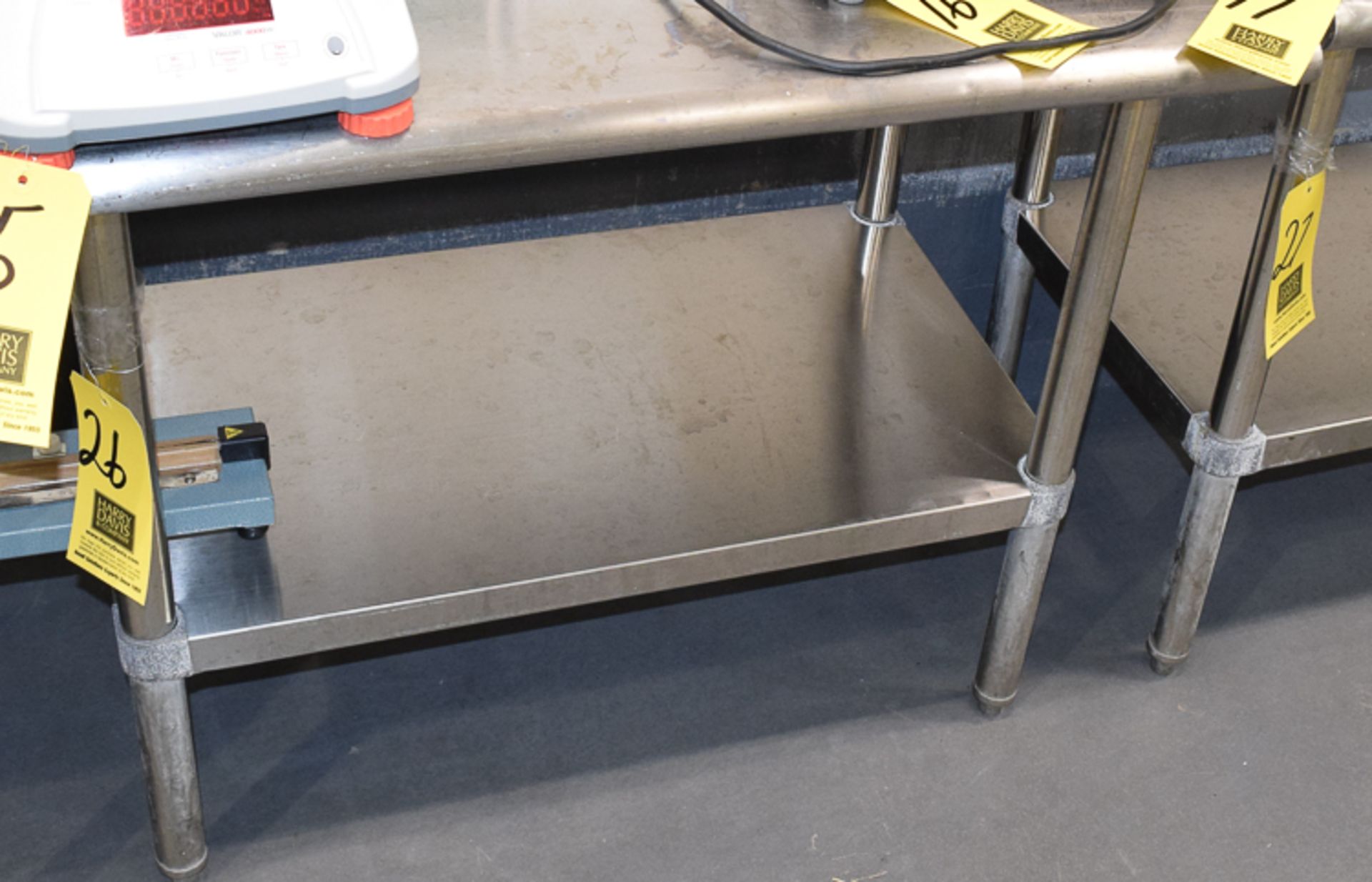 S/S Work Table with Under Shelf and Round Edges, 24" x 36", Rigging Fee: Please Contact US Rigging