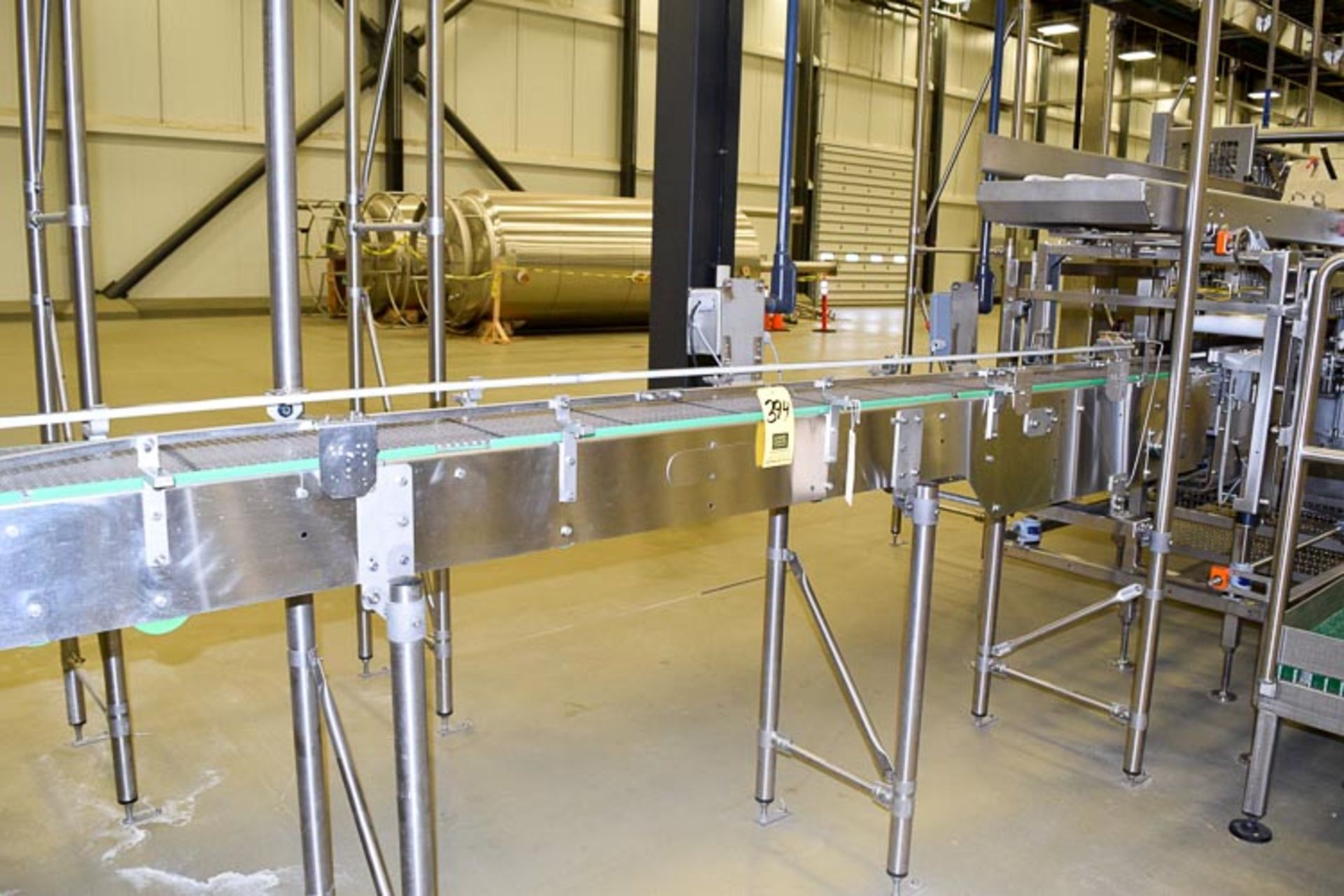 12" x 138" 2012 Sidel S/S Frame Product Conveyor with Interlox Belt - Rigging Fee: $ 150