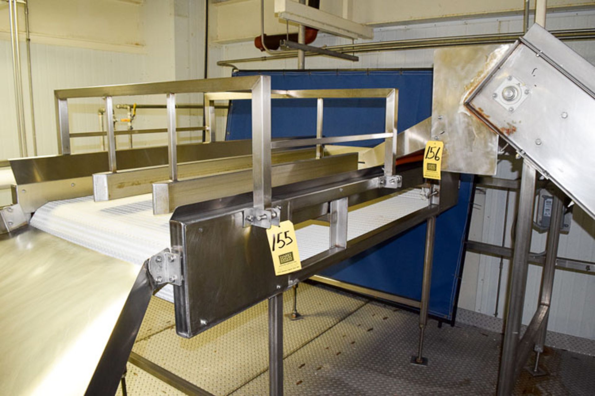 34"W x 84"L, S/S Frame Product Conveyor with Interlox Belt and Drive - Rigging Fee $ 500