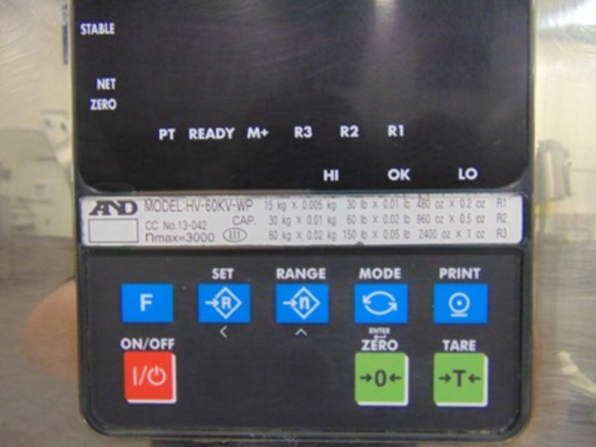 AND S/S Digital Platform Scale, 12"x16", 60lb. Cap; Model HV-60KV-WP, S/N EN1901818 - Rigging - Image 2 of 3