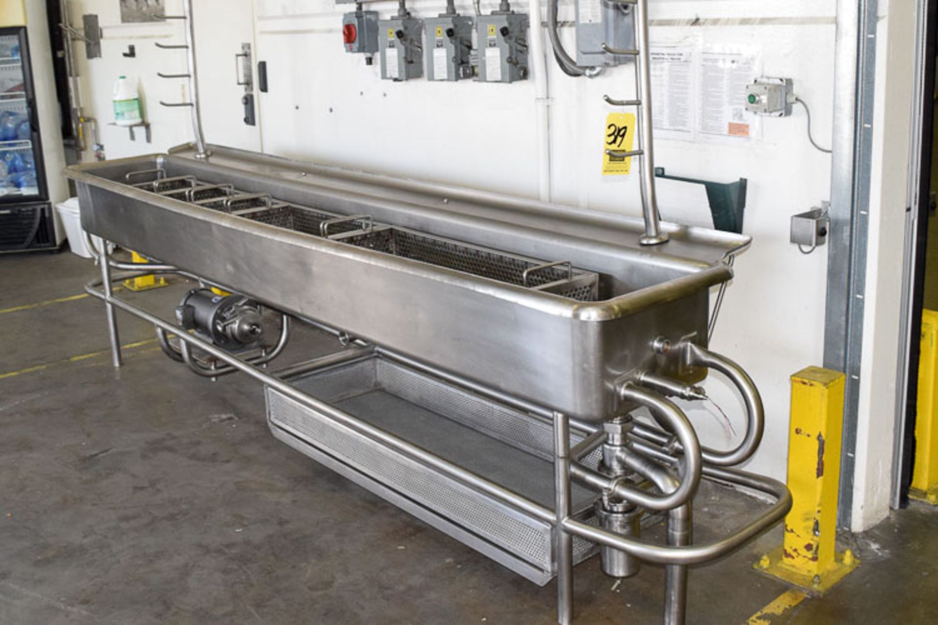 10'L, S/S COP Wash Trough with (6) S/S Wash Baskets, Pump and Air Valve - Rigging Fee $ 150