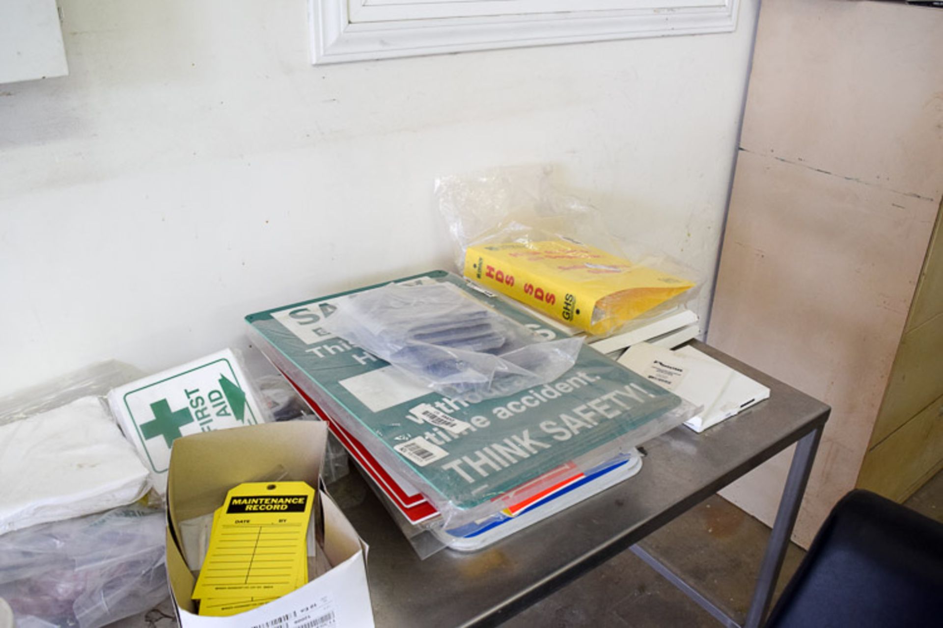 Safety Signs and S/S Table - Rigging Fee $ 25