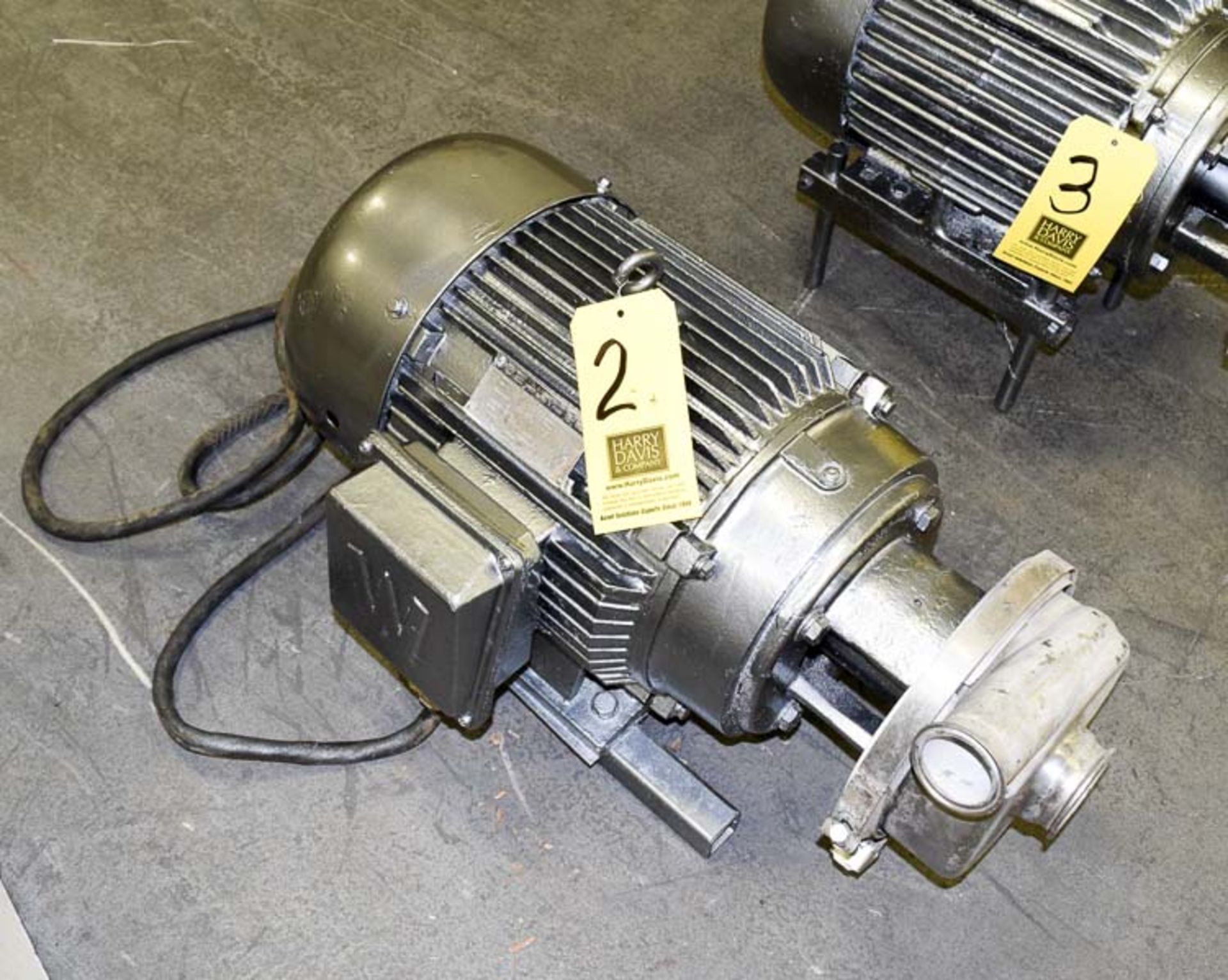 15 HP Circulating Pump with Industrial Motor and 2.5"x 2" S/S Head, Clamp Type - Rigging Fee $ 50