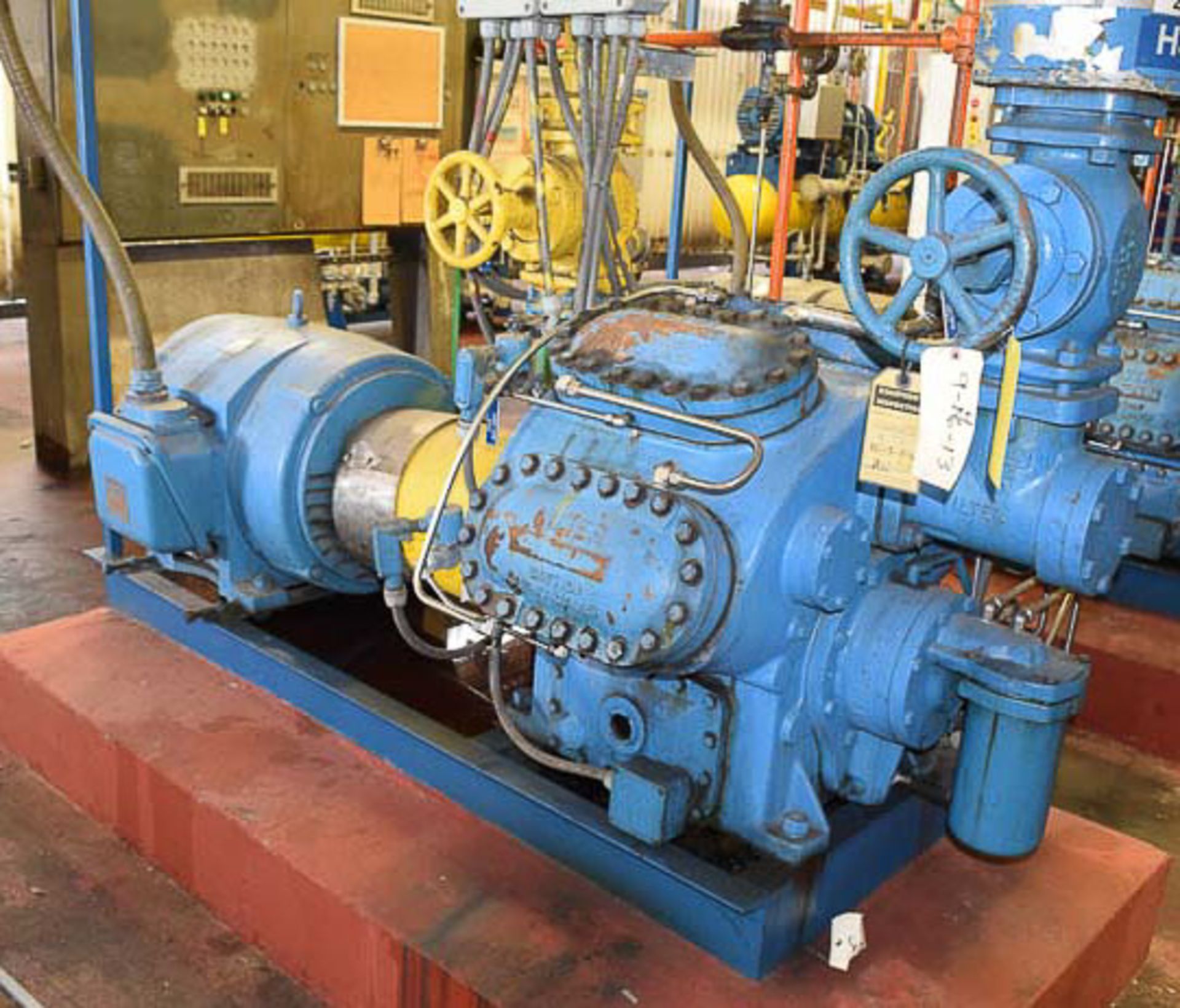 Vilter 100 HP 8-Cycle Ammonia Compressor, with Oil Separator