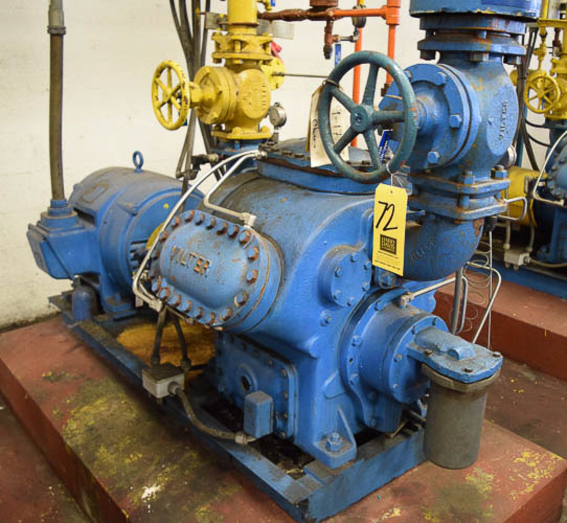 Vilter 75 HP 6-Cycle Ammonia Compressor with Oil Separator