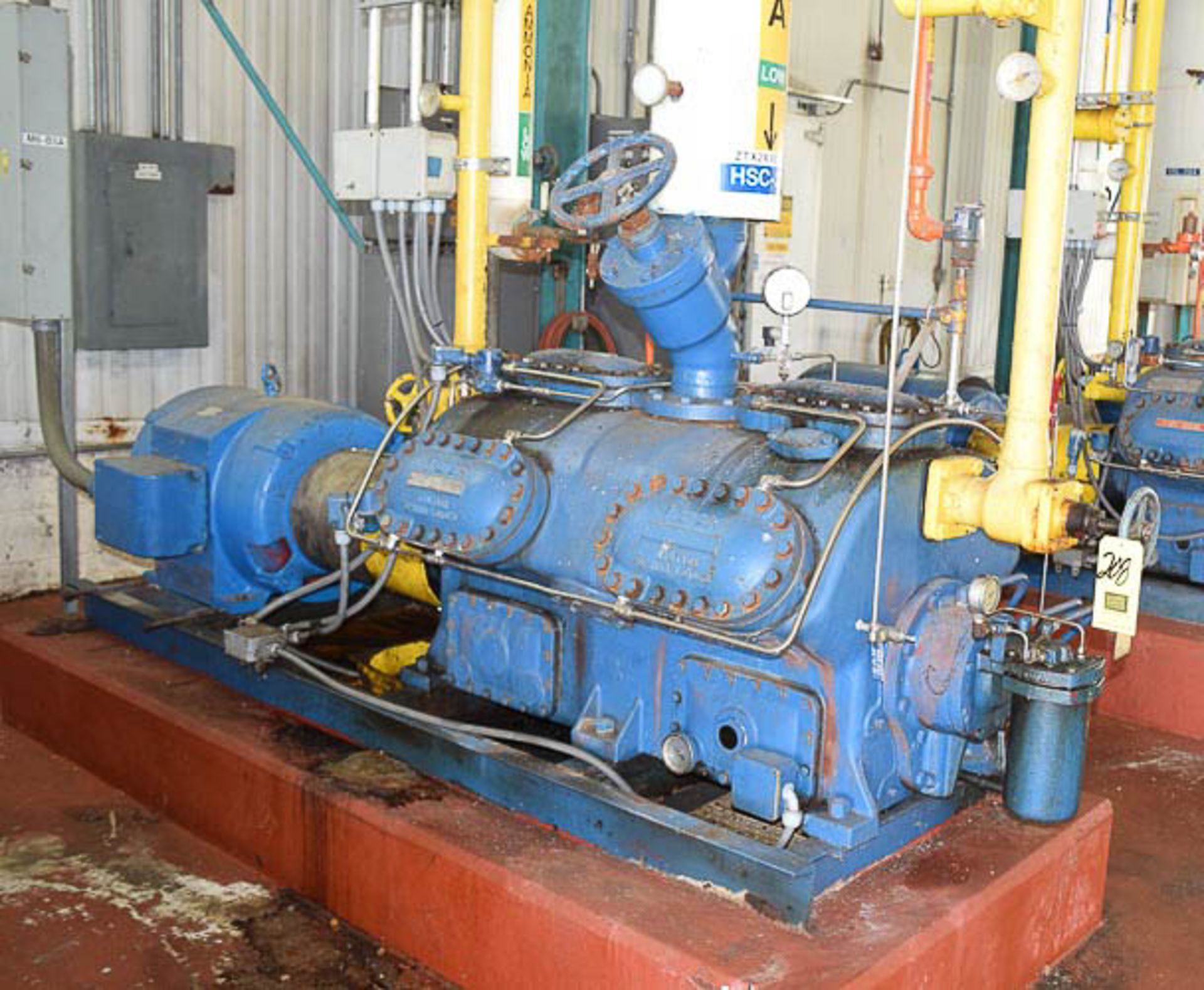 Vilter 150 HP, 12-Cycle Ammonia Compressor with Oil Separator