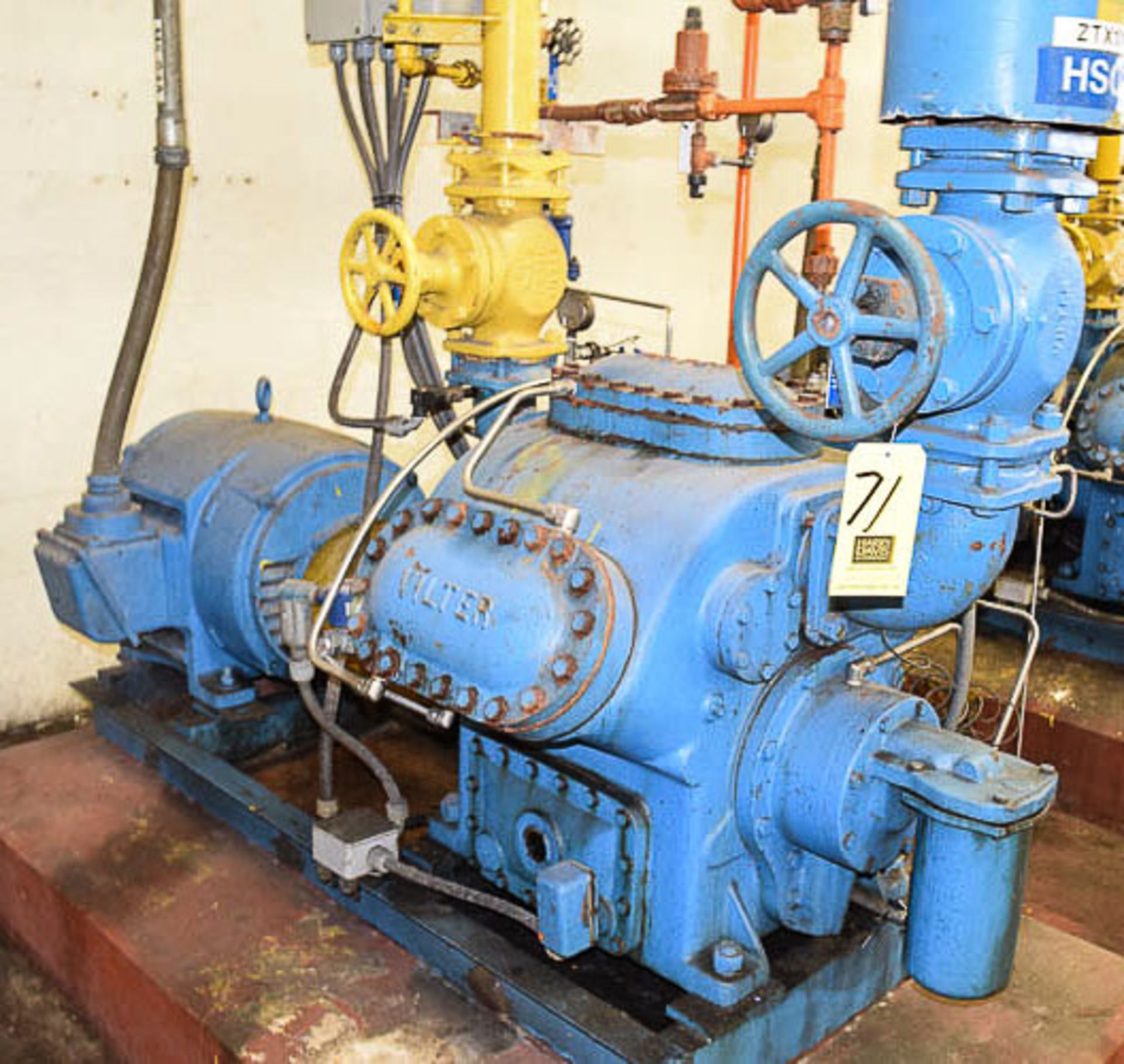 Vilter 75 HP 6-Cycle Ammonia Compressor with Oil Separator