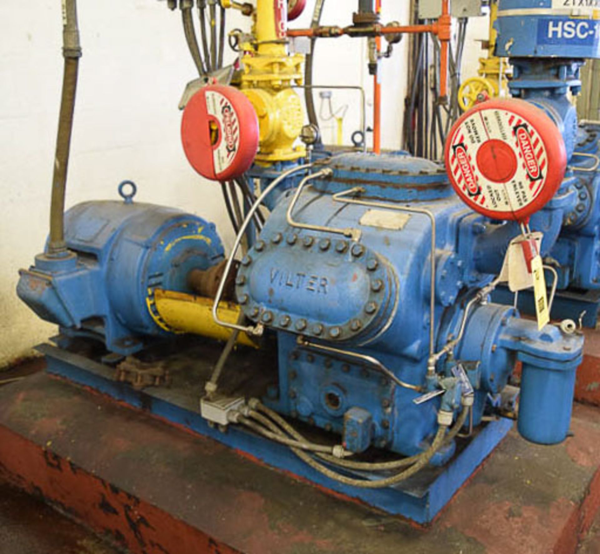 Vilter 75 HP 6-Cycle Ammonia Compressor with Oil Separator