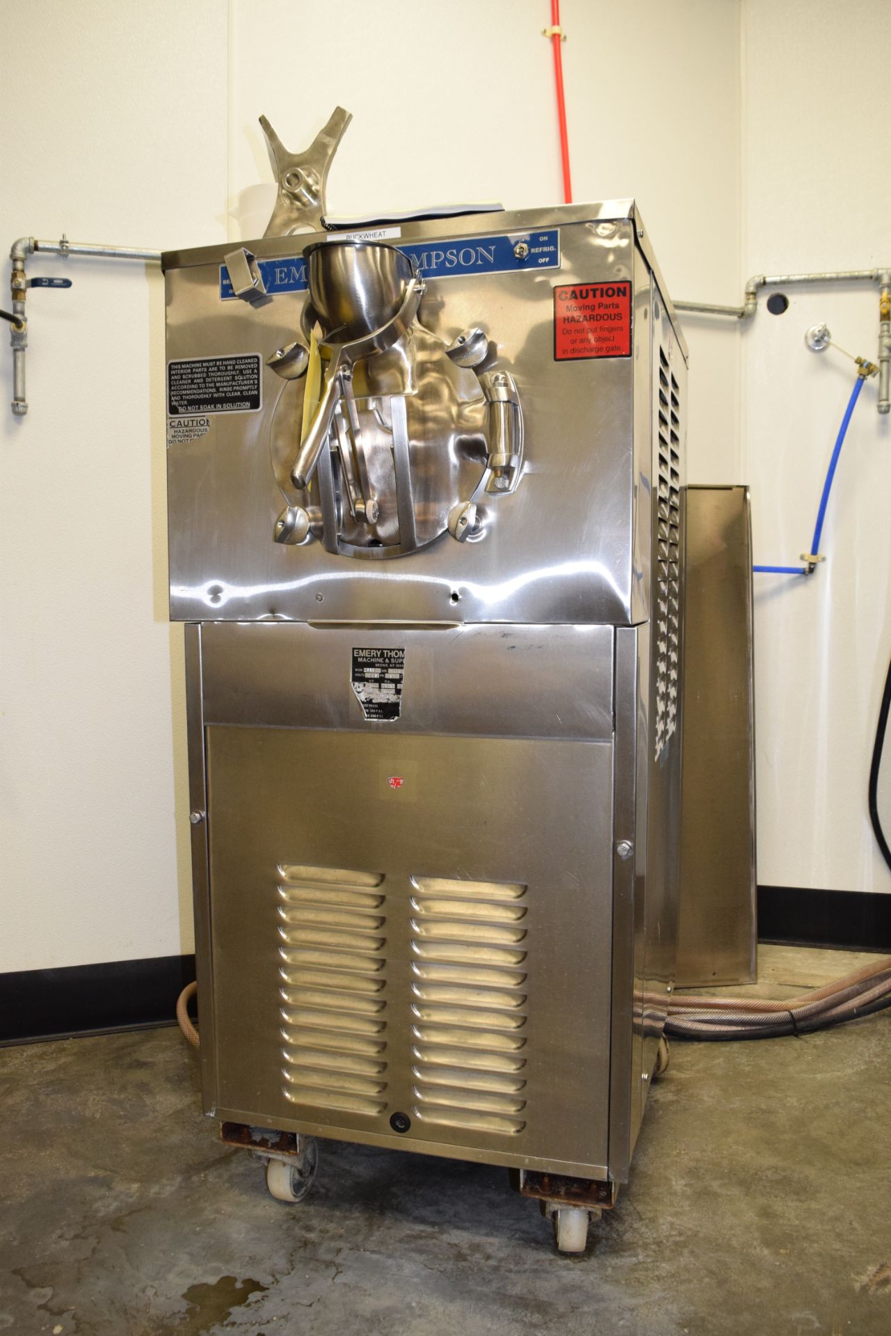 Emery Thompson 20-Quart Batch Freezer, Model 20NW, S/N 34566 Rigging Fee $ 200 (Offer Subject to