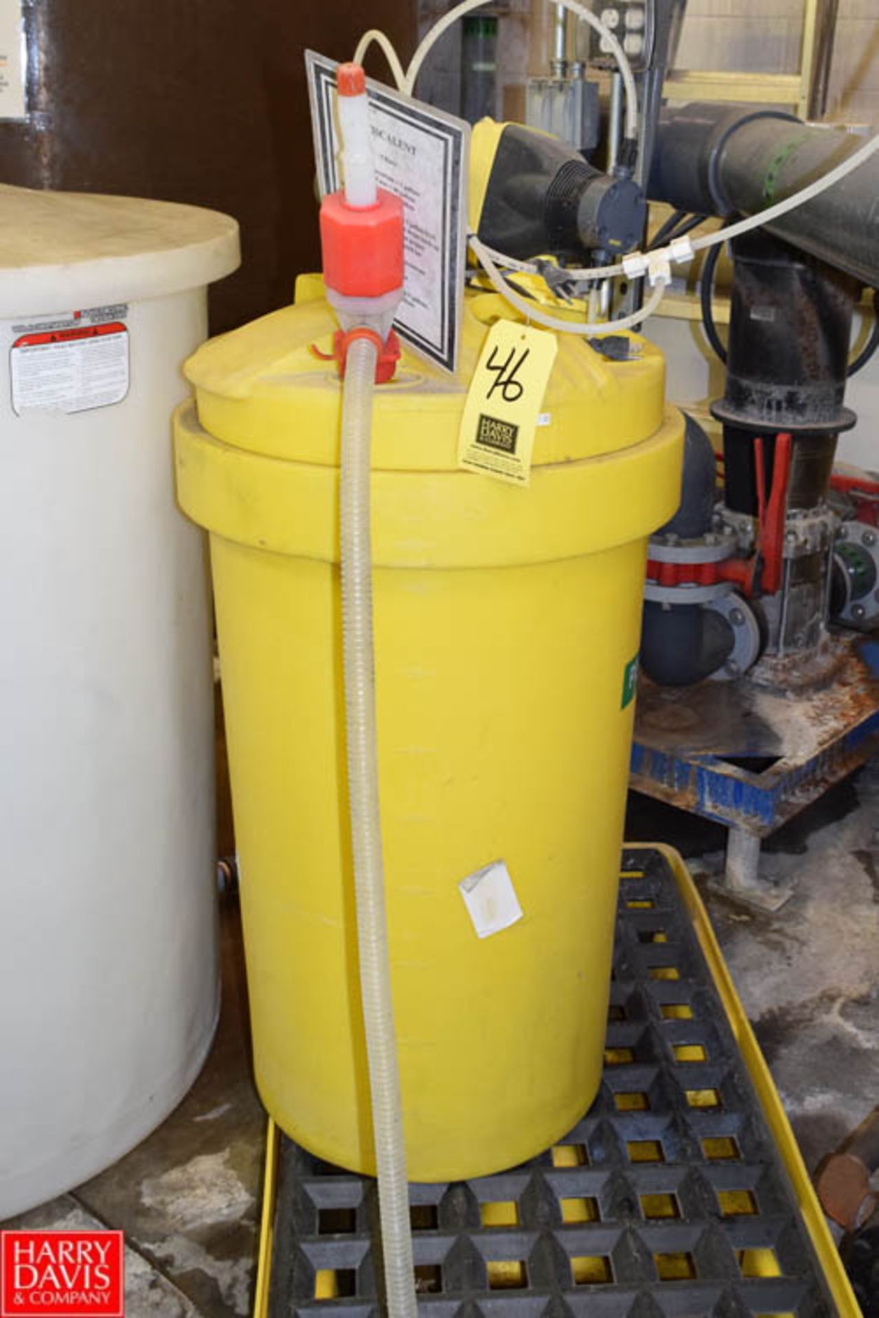 45 Gallon Chemical Feed Pump with (2) Feed Pumps and Containers - Rigging Fee: $ 150