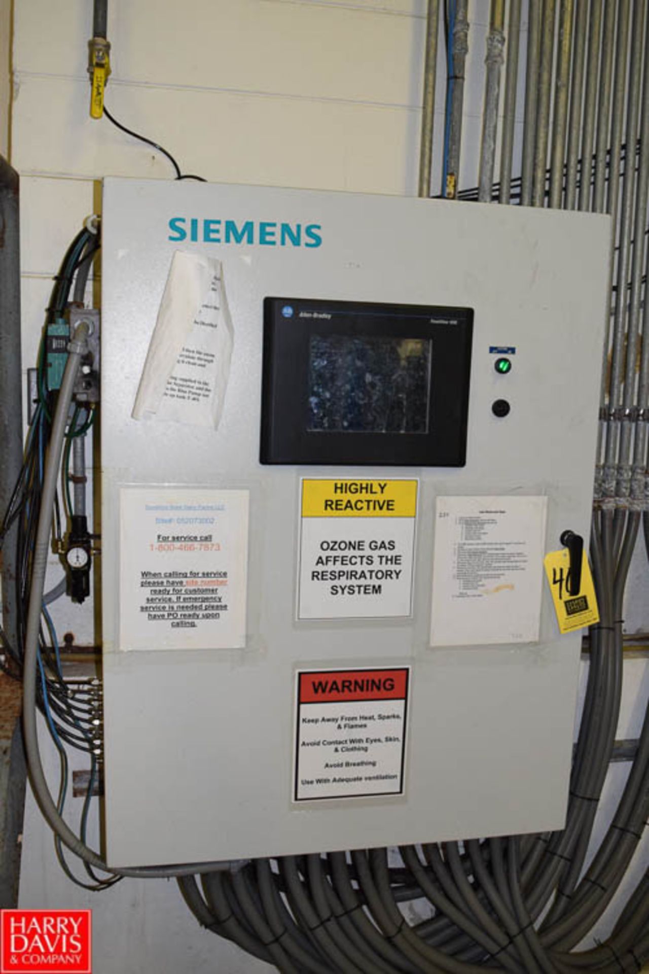 Siemens Control Panel with Allen Bradley Panel View 1000 Plus Controller and Allen Bradley SLC 5/