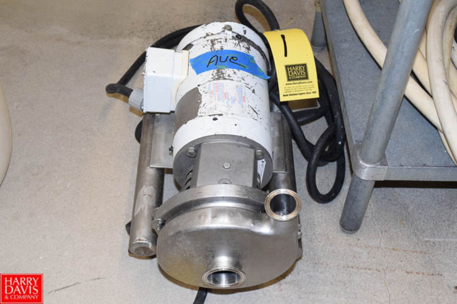 Ampco 1,755 RPM Pump with 2" x 1.5" S/S Head, Clamp Type, Cart Mounted- Rigging Fee: $25