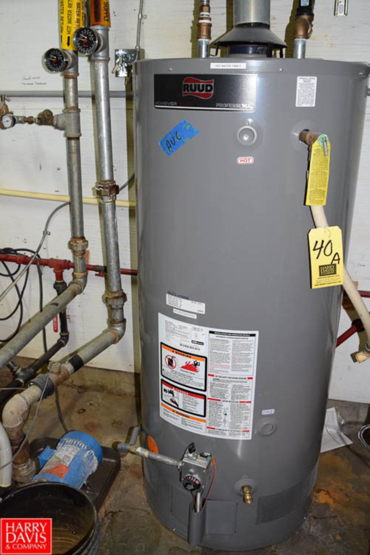 Ruud 75 Gallon Gas-Fired Hot Water Tank- Rigging Fee: $75