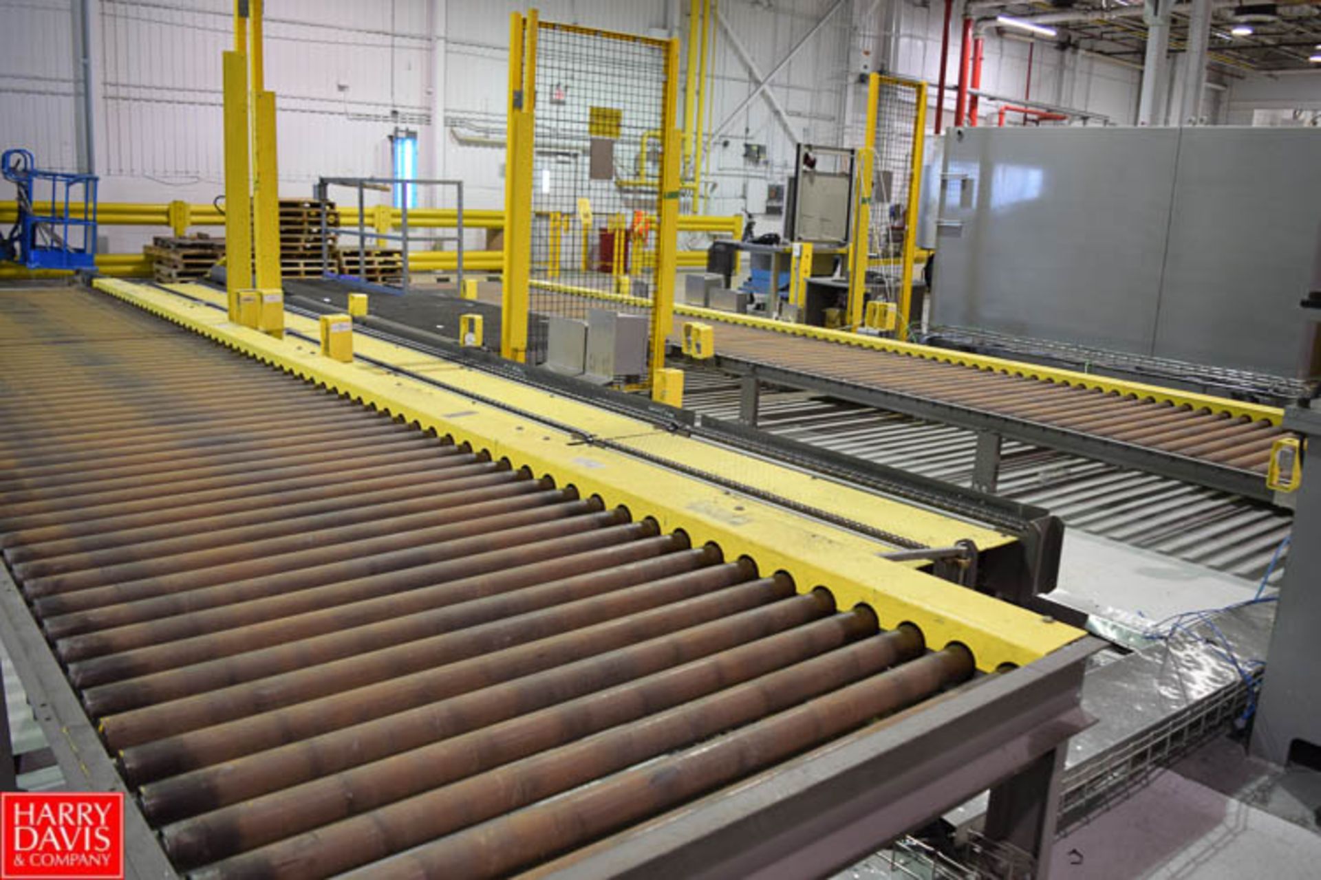 Infeed Conveyor System with 46" and 53" Wide Conveyors, and Platform - Rigging Fee $ 1500