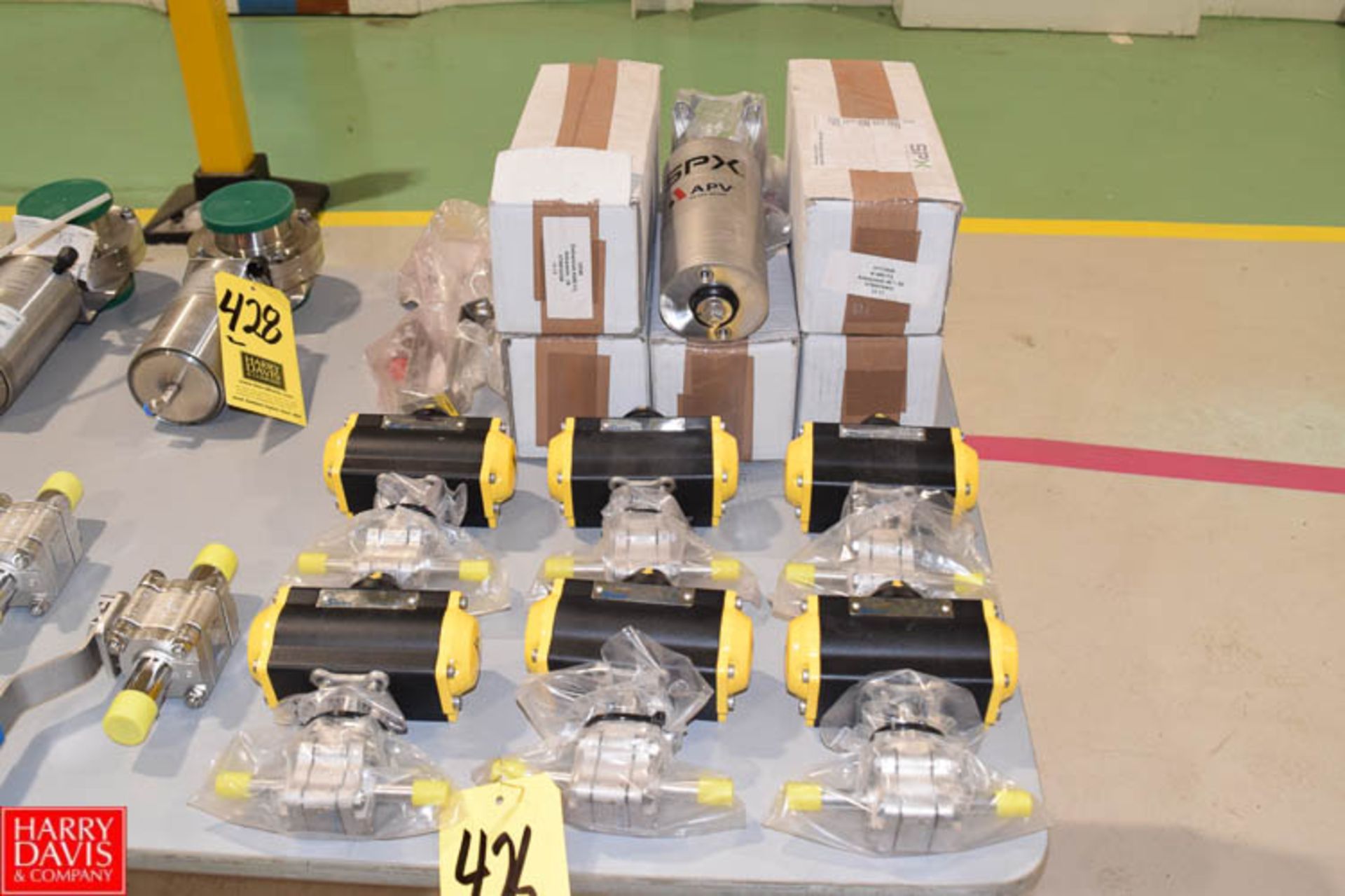 NEW .5" Air-Actuated Ball Valves and APV S/S Actuators - Rigging Fee $ 65