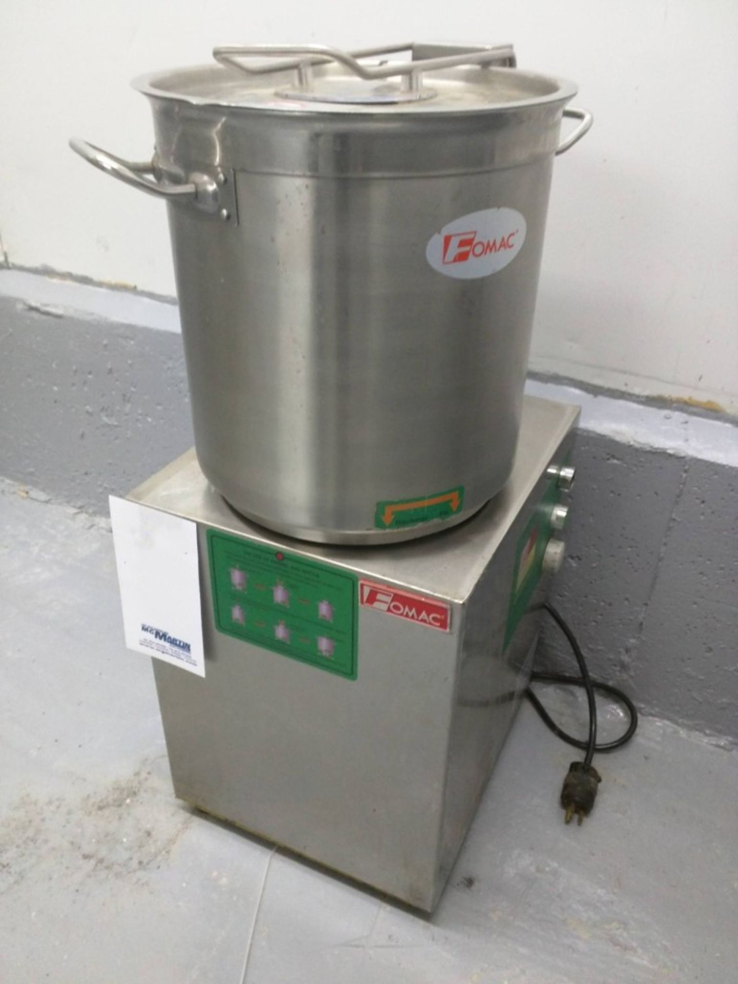 2016 Fomac 13 Liter Industrial Food Processor, Model 23Q, S/N 2016022635-L, 3,000 RPM Blade Speed,