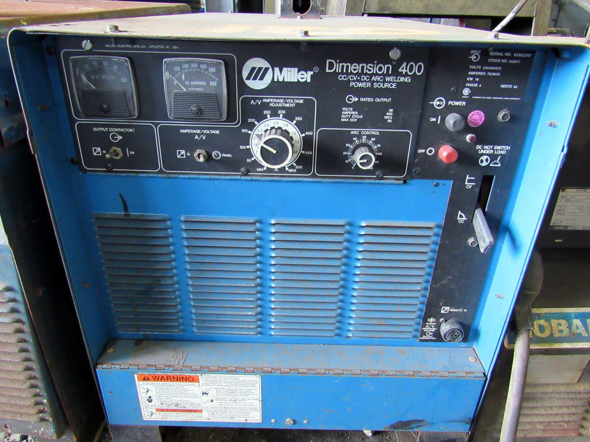 Miller Dimension 400 Constant Current / Constant Voltage DC ARC Welding Power Source