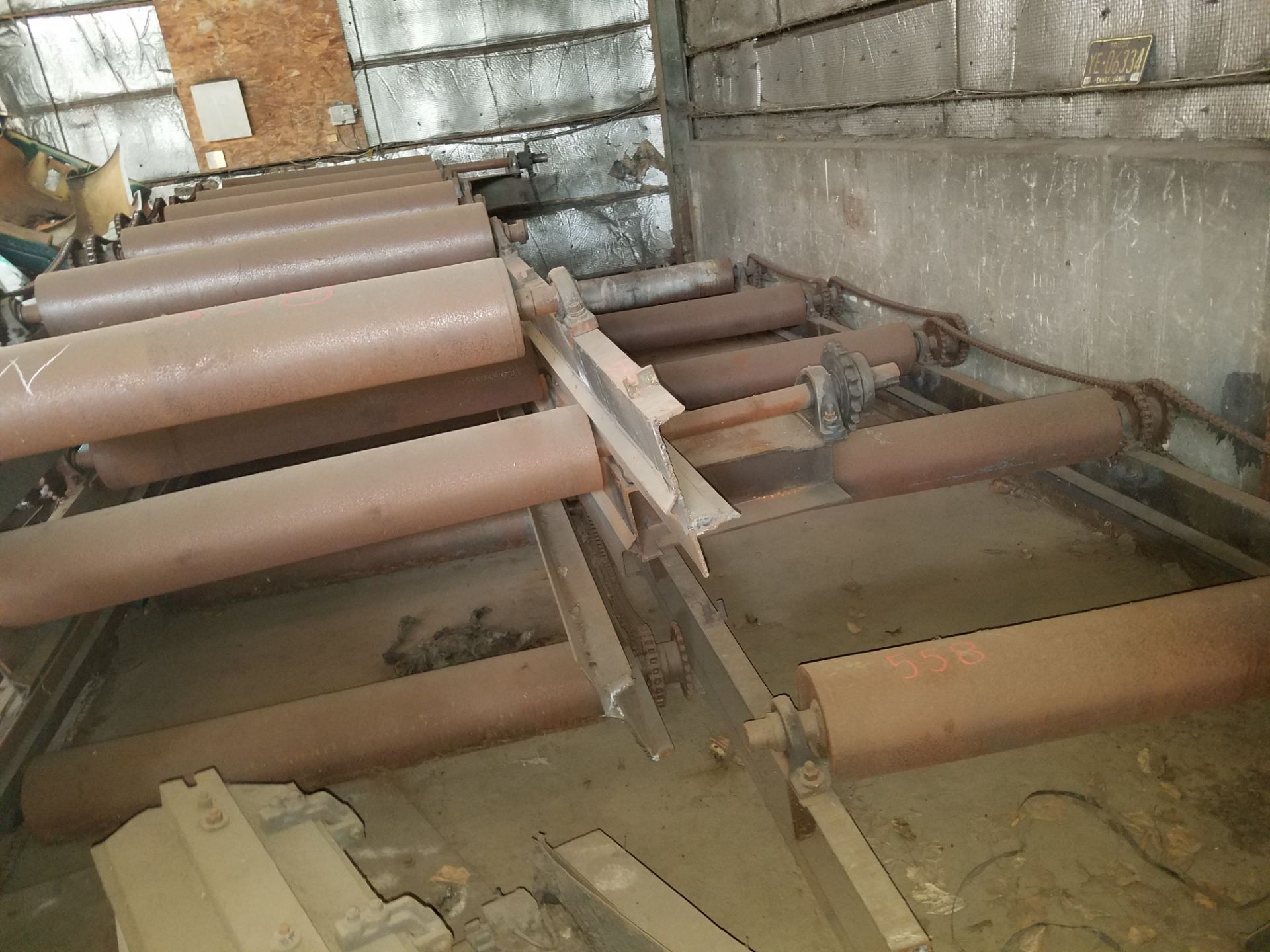 CONVEYOR, APPROX 20' SECTIONS, 5PC 53.25" X 8" ROLLER