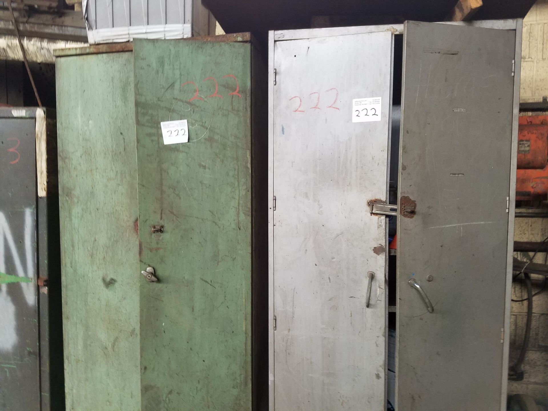 2 METAL CABINETS & CONTENTS