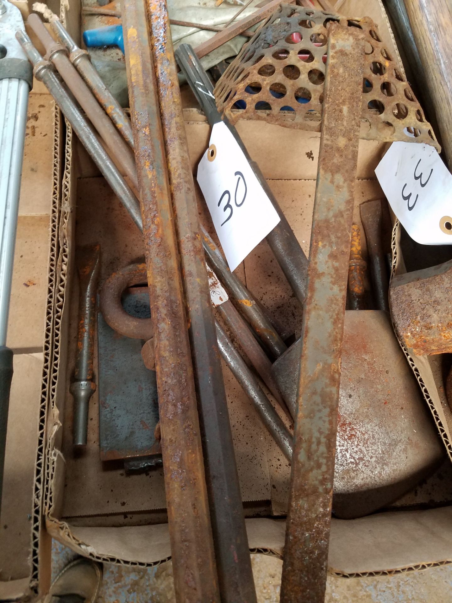 3 BOXES, PRY BARS, ALLEN WRENCHES, HAND SHEARS - Image 2 of 3