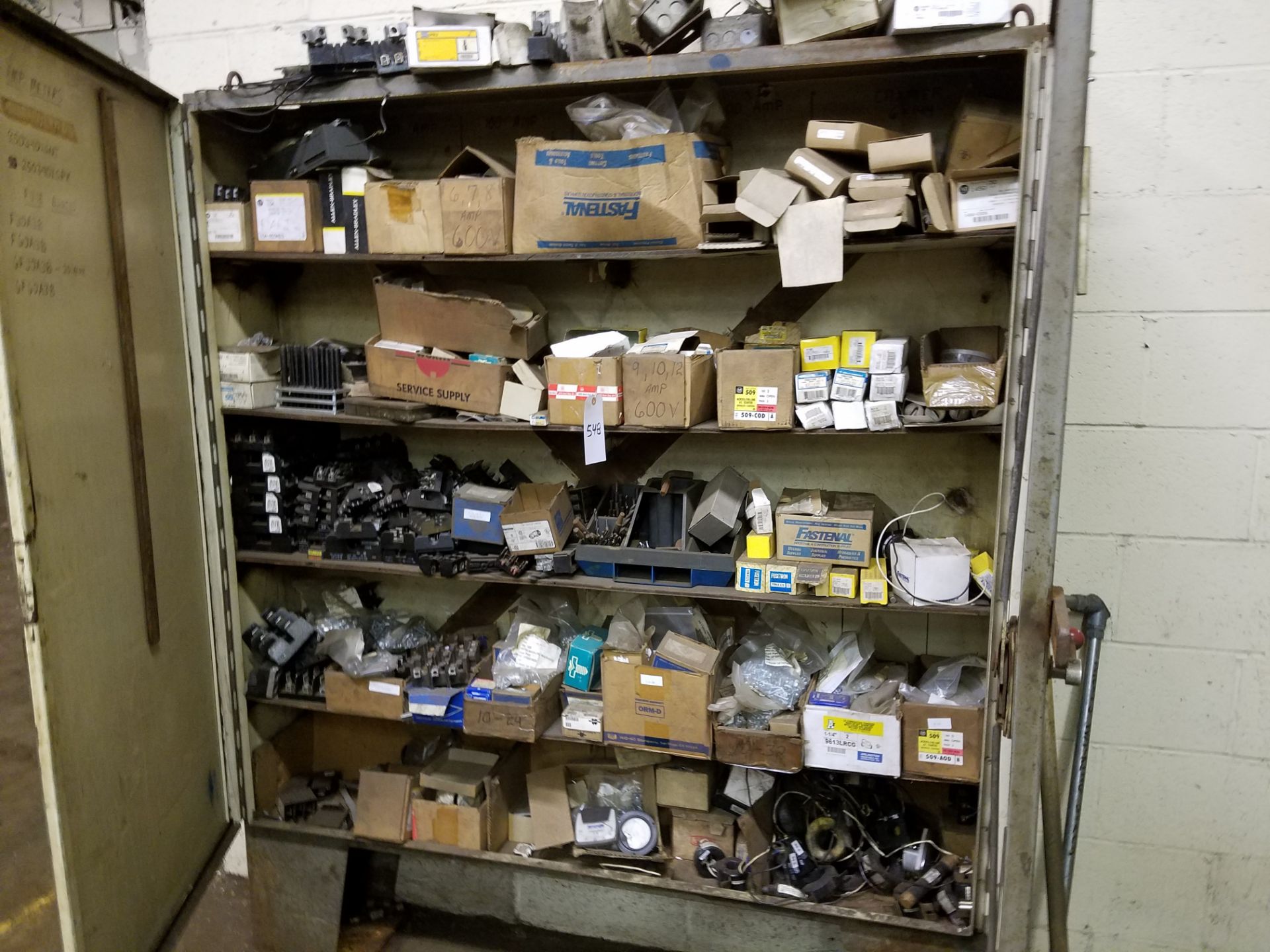 CABINET & CONTENTS, MOSTLY ELECTRICAL